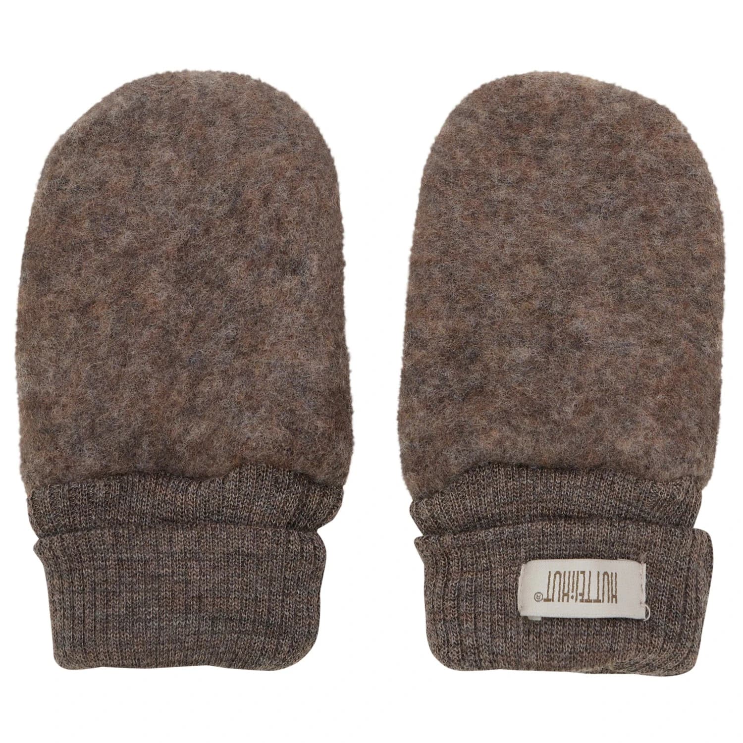Детски ръкавици Huttelihut Kid's Mittens Wool Fleece 2-Layer Gloves - Brown Melange
