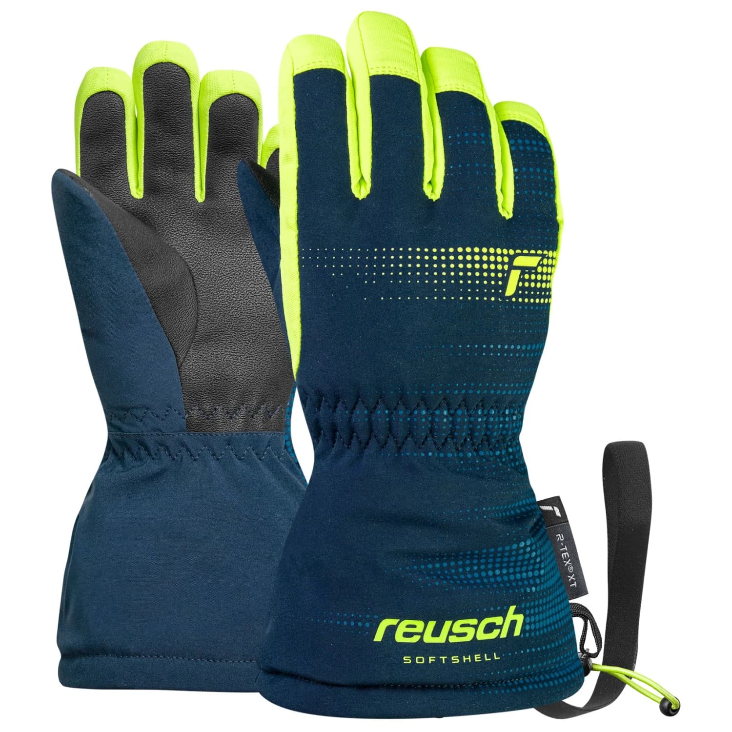Детски ръкавици Reusch Kid's Maxi R-Tex XT Gloves - Dress Blue / Safety Yellow