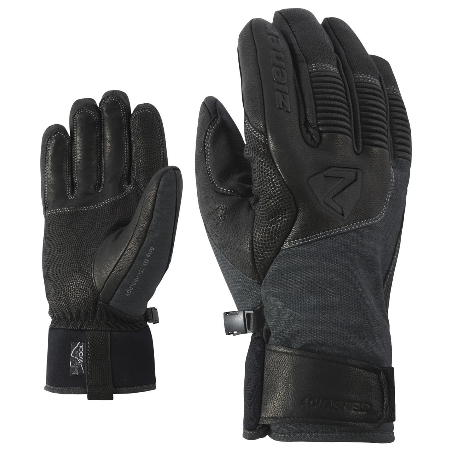 Ръкавици Ziener Ganzenberg-Z AS AW Gloves - Grey Iron Tec