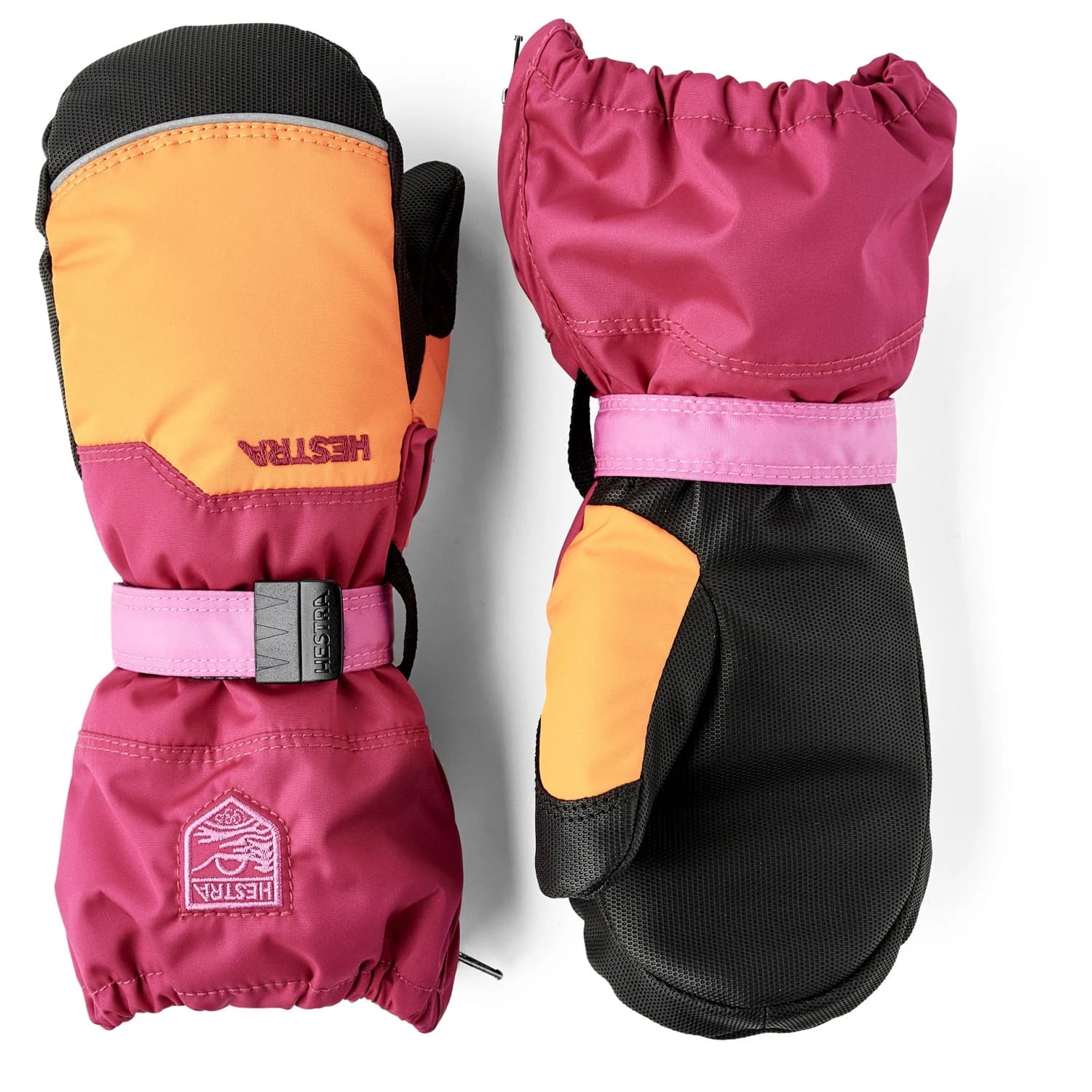 Ръкавици Hestra Baby Zip Mitt Gloves - Orange / Orchid
