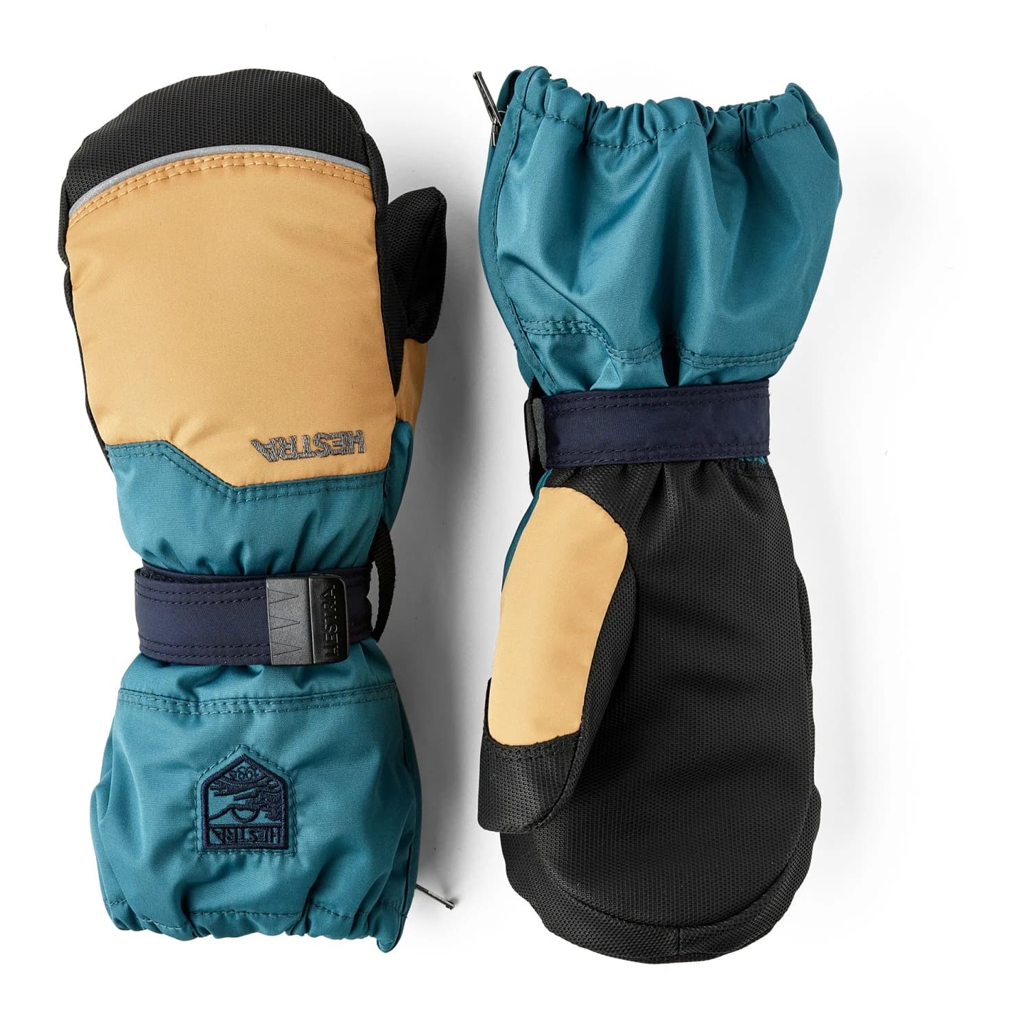 Ръкавици Hestra Baby Zip Mitt Gloves - Sand / Petrol