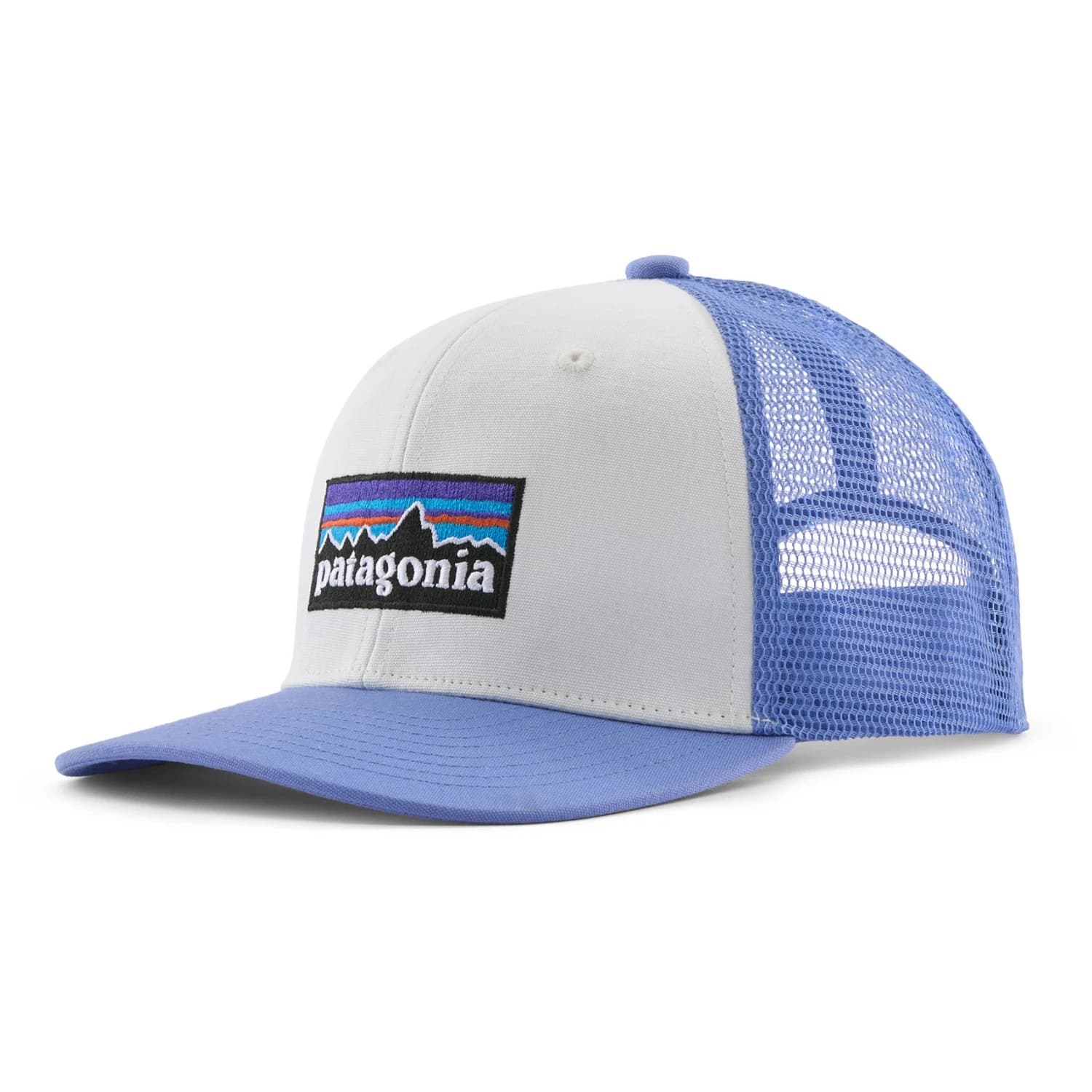 Детска шапка с козирка Patagonia Kid's Trucker Hat Cap - P-6 Logo: Diver Blue