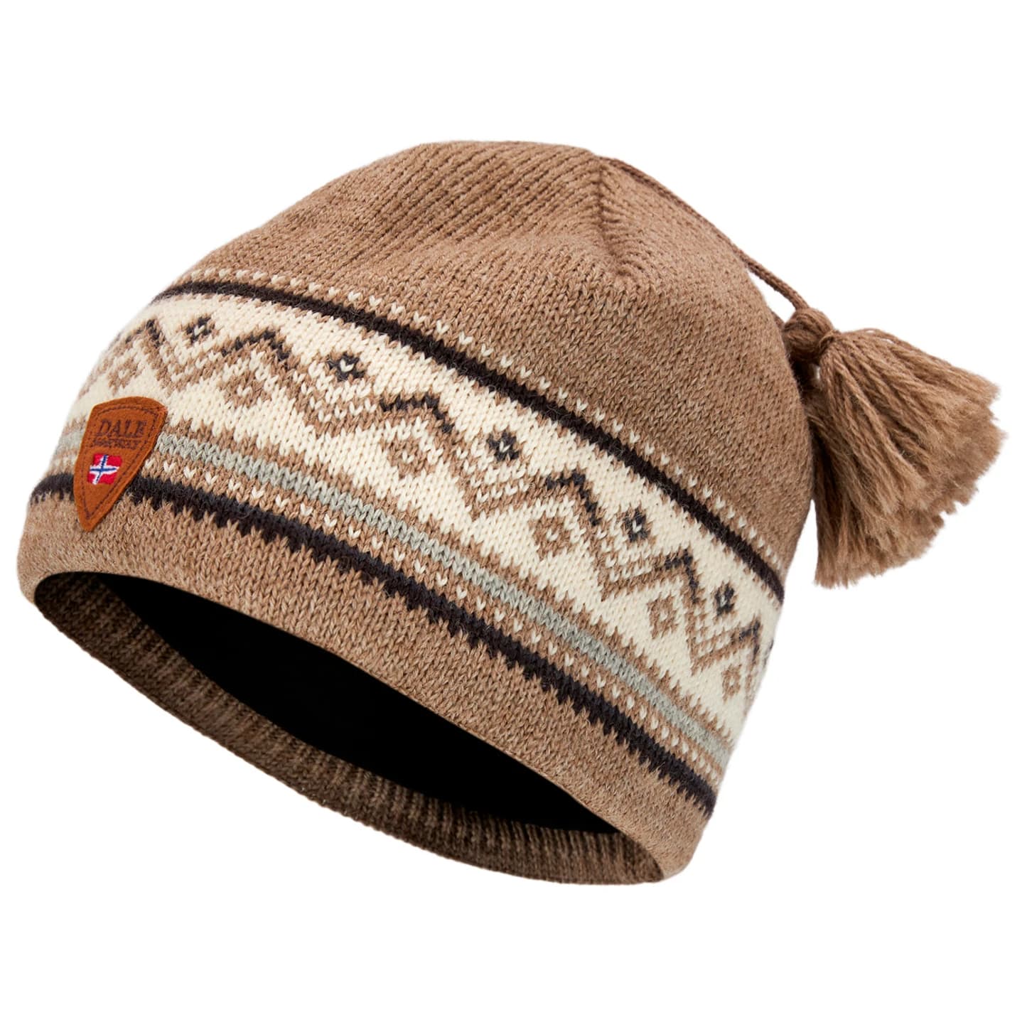 Зимна шапка (beanie) Dale of norway Vail Hat Beanie - Mountainstone / Off White / Coffee