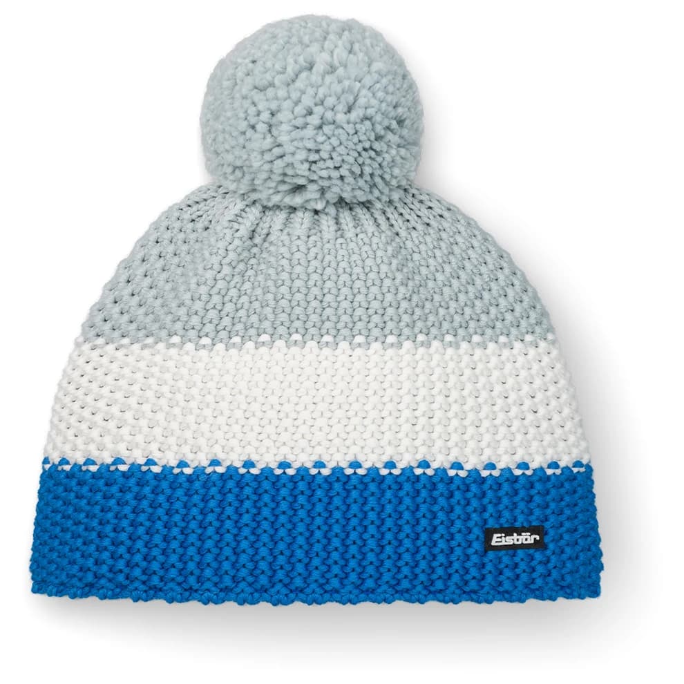 Детска зимна шапка (beanie) Eisbär Kid's Star Pompon Mütze - Eisblau / White / Fjord