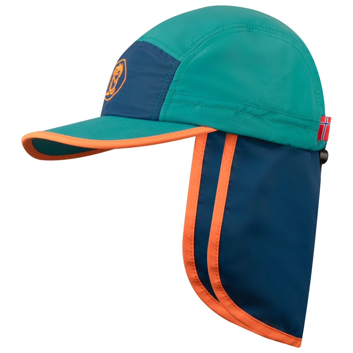 Детска шапка с козирка Trollkids Kids Troll Cap XT Cap - Sea Green / Madeira Blue / Sahara Sunset