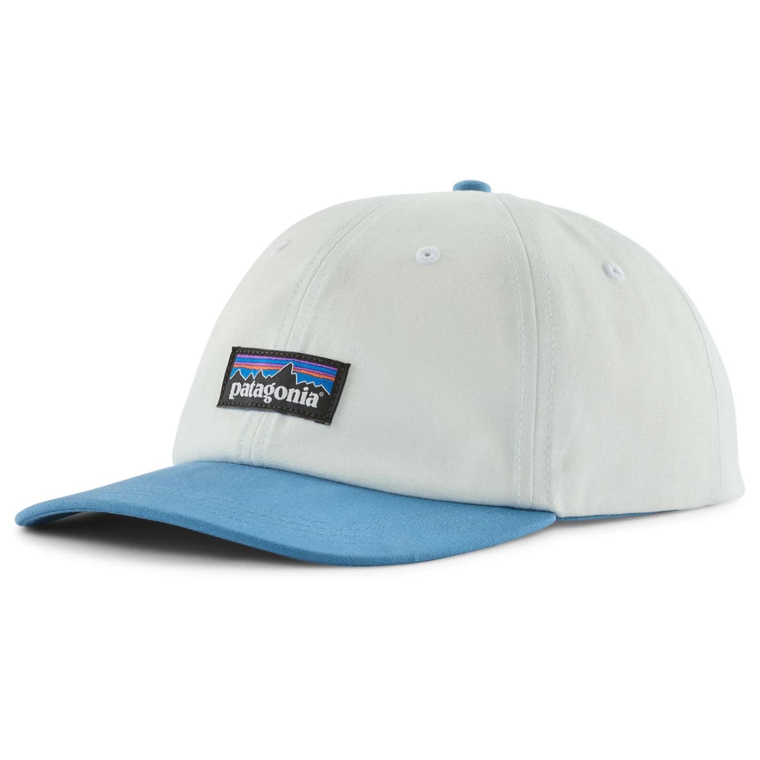 Шапка с козирка Patagonia P-6 Label Trad Cap - Birch White w/Shore Blue