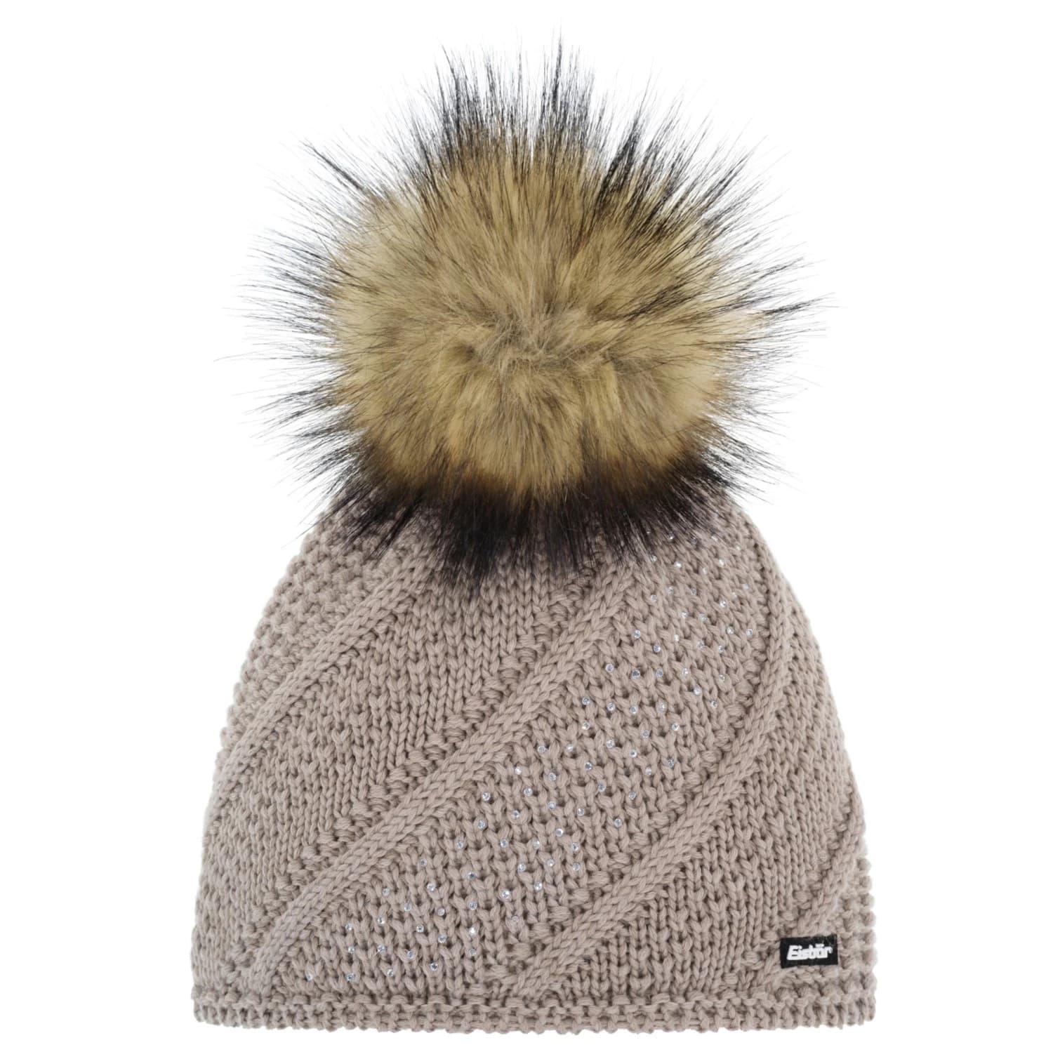 Зимна шапка (beanie) Eisbär Women's Sita Lux Crystal Beanie - Beigemele / Real