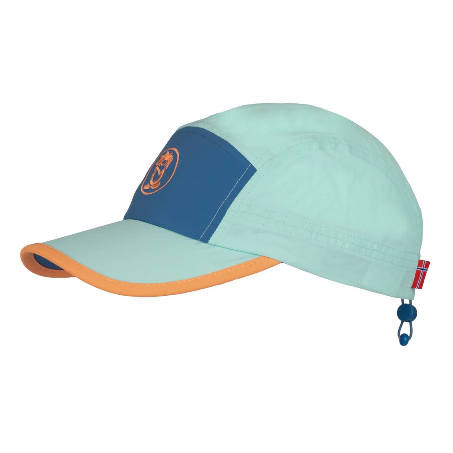 Детска шапка с козирка Trollkids Kid's Troll Cap - Morning Dew / Cornflower / Coral Haze