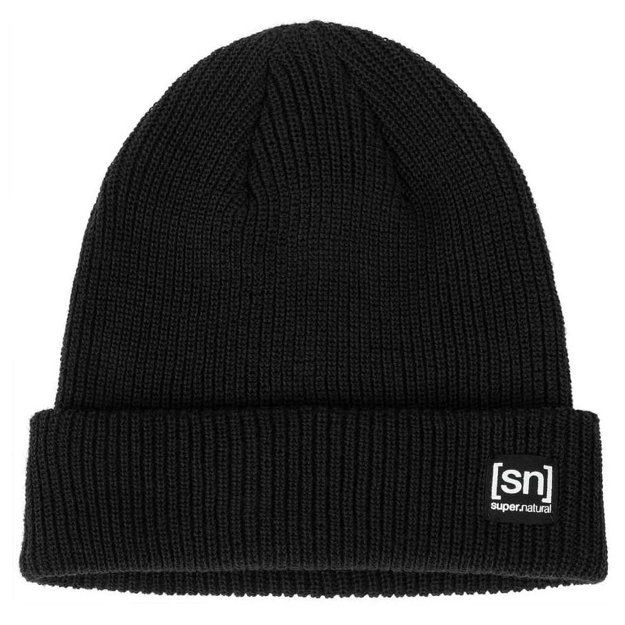 Зимна шапка (beanie) Super.natural Merino Basic Beanie - Jet Black