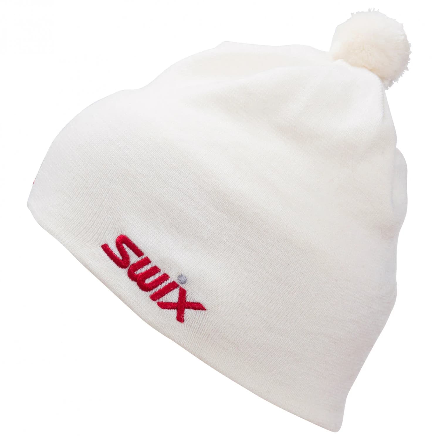 Зимна шапка (beanie) Swix Tradition Hat with Flag Beanie - Bright White