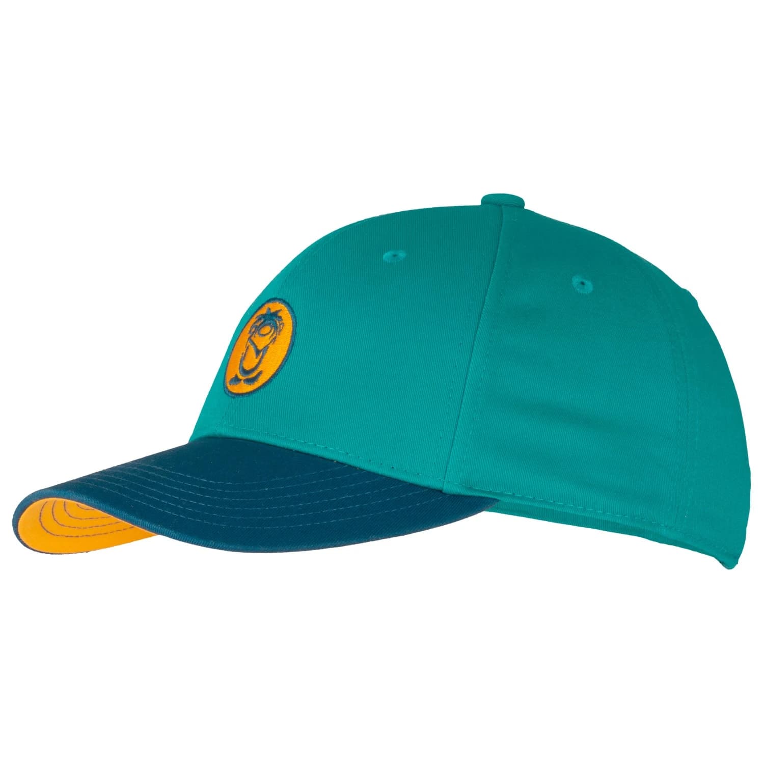 Детска шапка с козирка Trollkids Kid's Kroksand Cap - Sea Green / Madeira Blue / Sahara Sunset