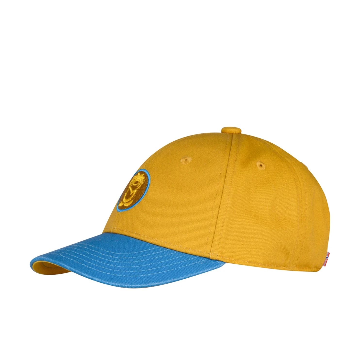 Детска шапка с козирка Trollkids Kid's Kroksand Cap - Mustard / Dynamic Blue / Corn Yellow