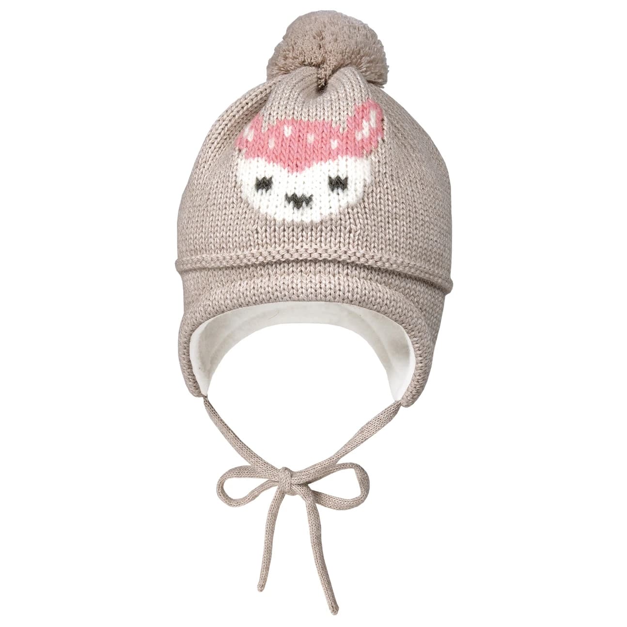Зимна шапка (beanie) maximo Mini Girl-Mütze Intarsia Reh Beanie - Buchemeliert