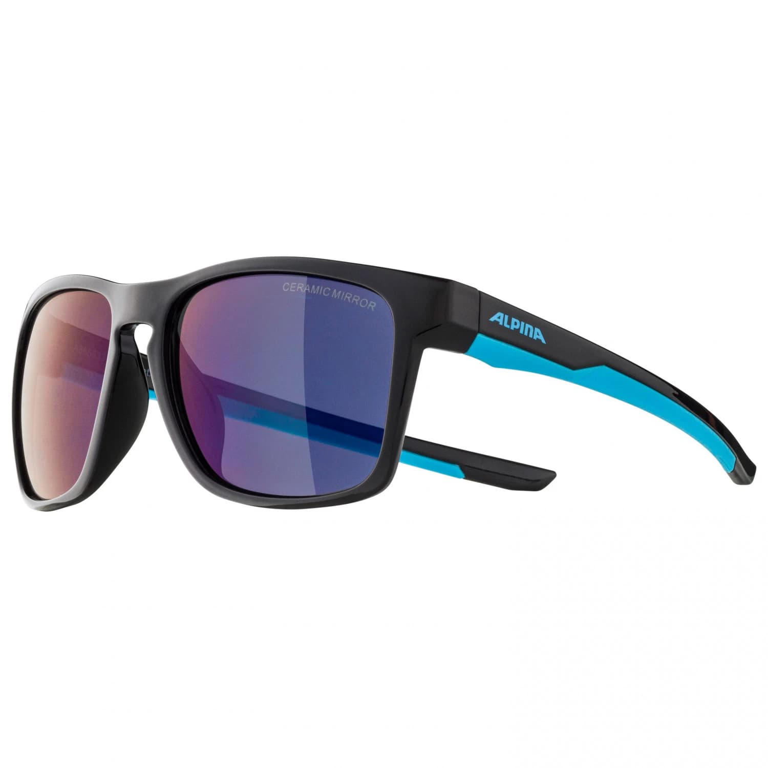 Детски слънчеви очила Alpina Kid's Flexxy Cool I Ceramic Mirror Cat 3 Sunglasses - Black / Cyan / Blue Mirror