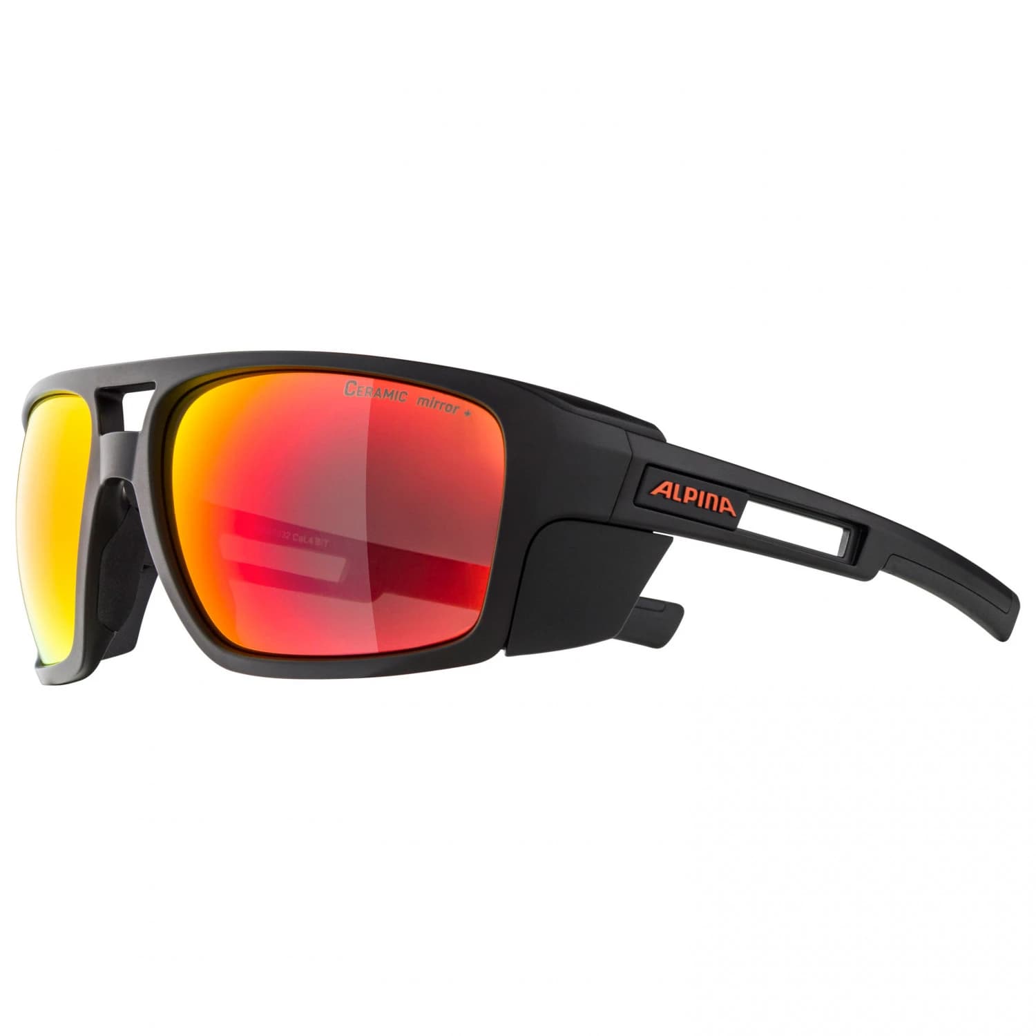 Алпийски очила Alpina Skywalsh CM+ Ceramic Mirror Cat 4 Glacier glasses - Black Matt / Red Mirror
