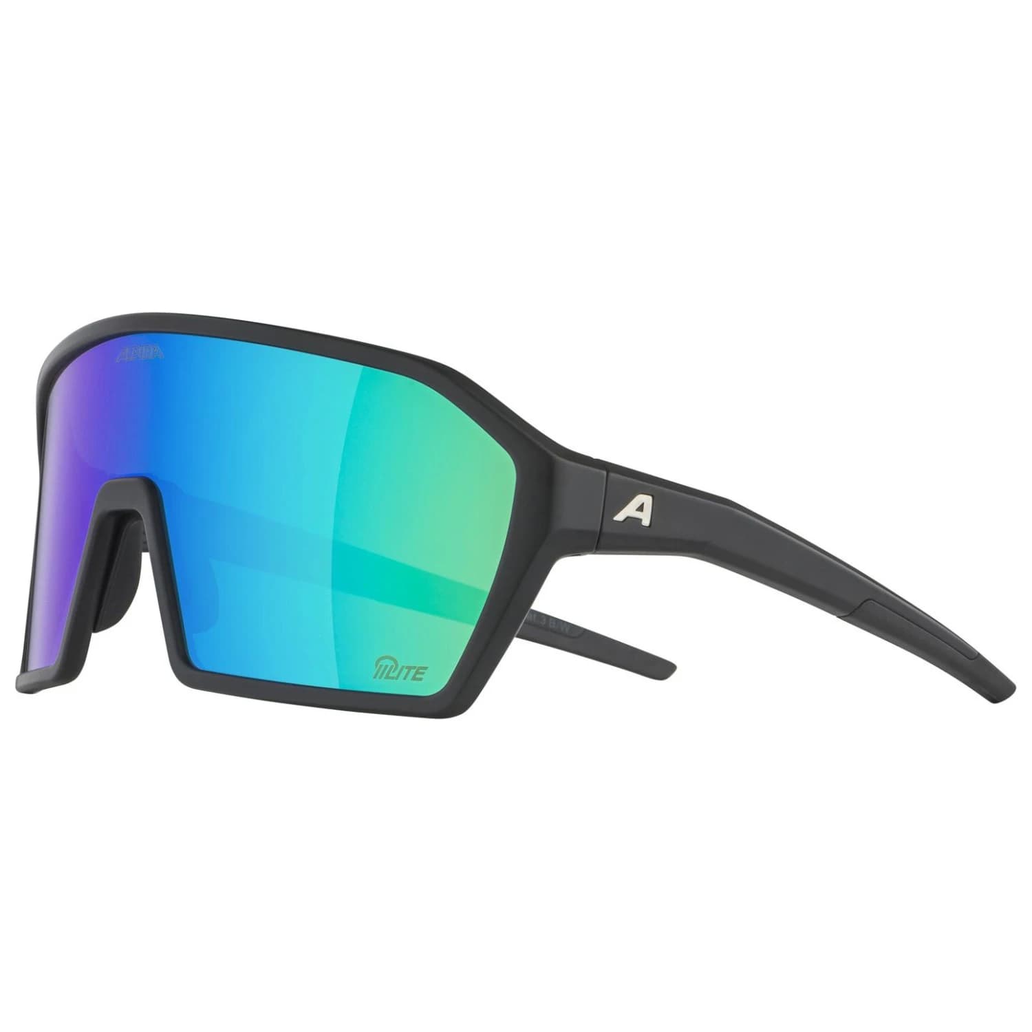 Очила за колоездене Alpina Ram Q-Lite Mirror Cat. 3 Cycling glasses - Black Matt / Q-Lite Amber / Jade Mirror