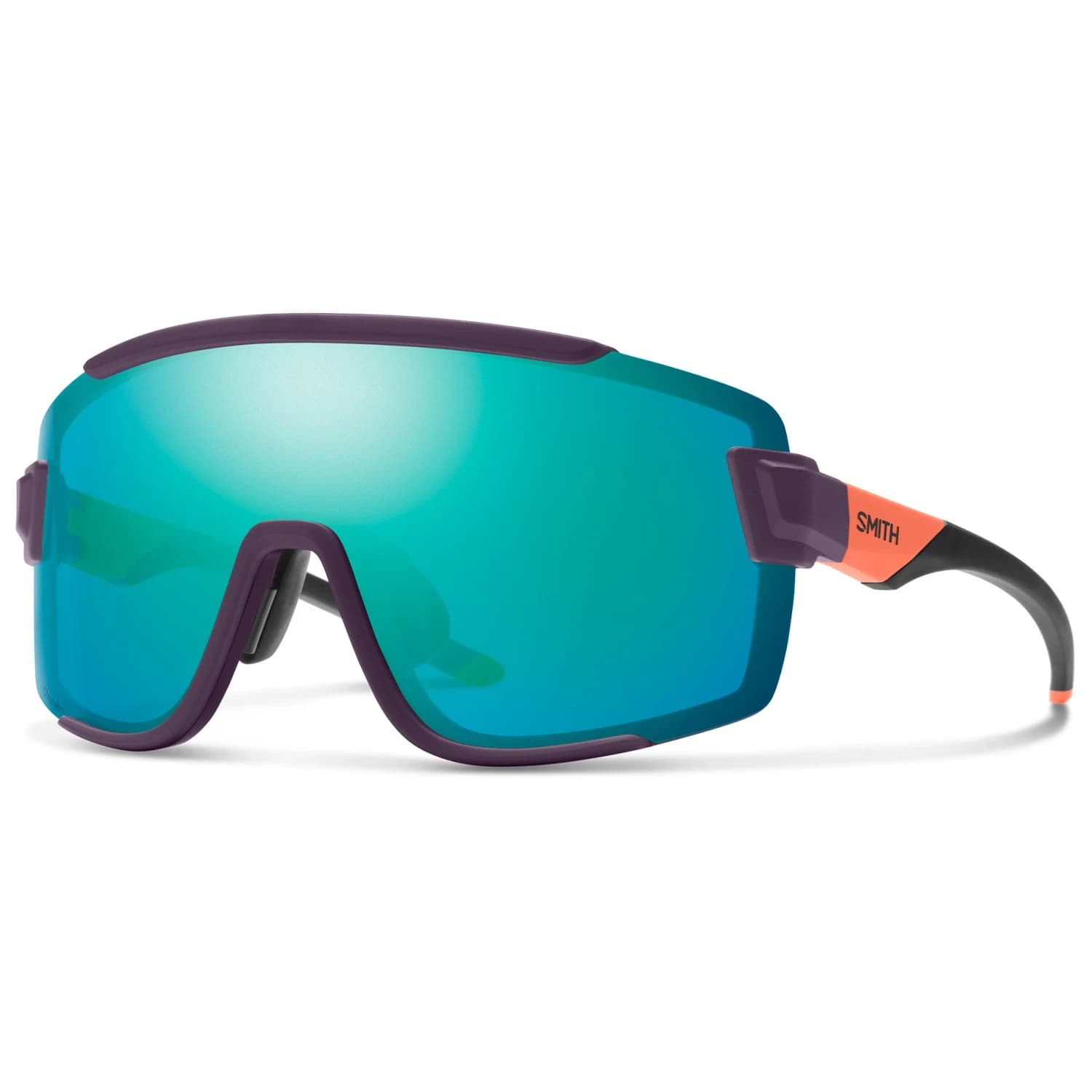 Очила за колоездене Smith Wildcat Mirror S2 (VLT 30%) + S0 (VLT 89%) Cycling glasses - Matte Purple / Cinder / Hi Viz / CP Opal Mirror + Clear