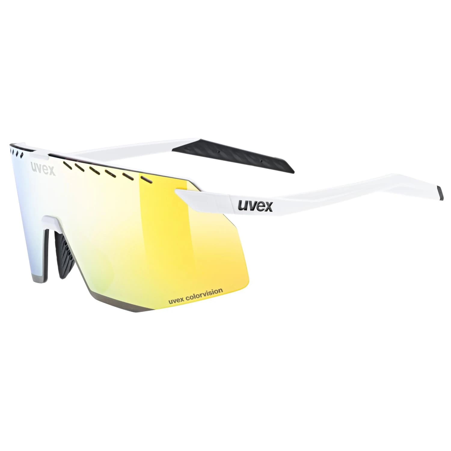 Очила за колоездене Uvex Pace Stage CV Mirror Cat. 3 Cycling glasses - White Matt / Yummy Yellow