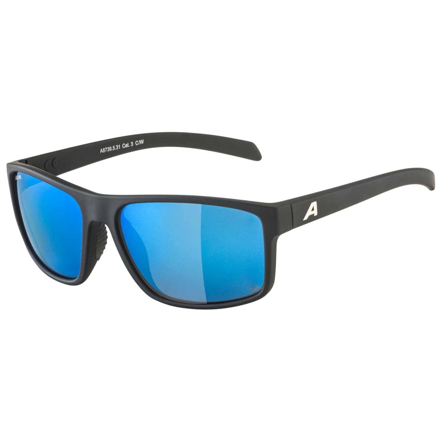 Слънчеви очила Alpina Nacan I Polarized Mirror S3 Sunglasses - Black Matt / Blue Mirror