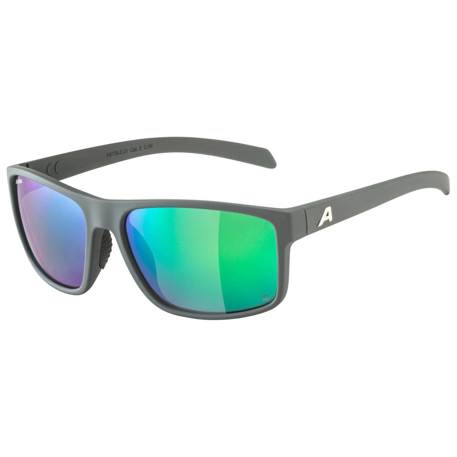 Слънчеви очила Alpina Nacan I Polarized Mirror S3 Sunglasses - Midnight Grey Matt / Green Mirror