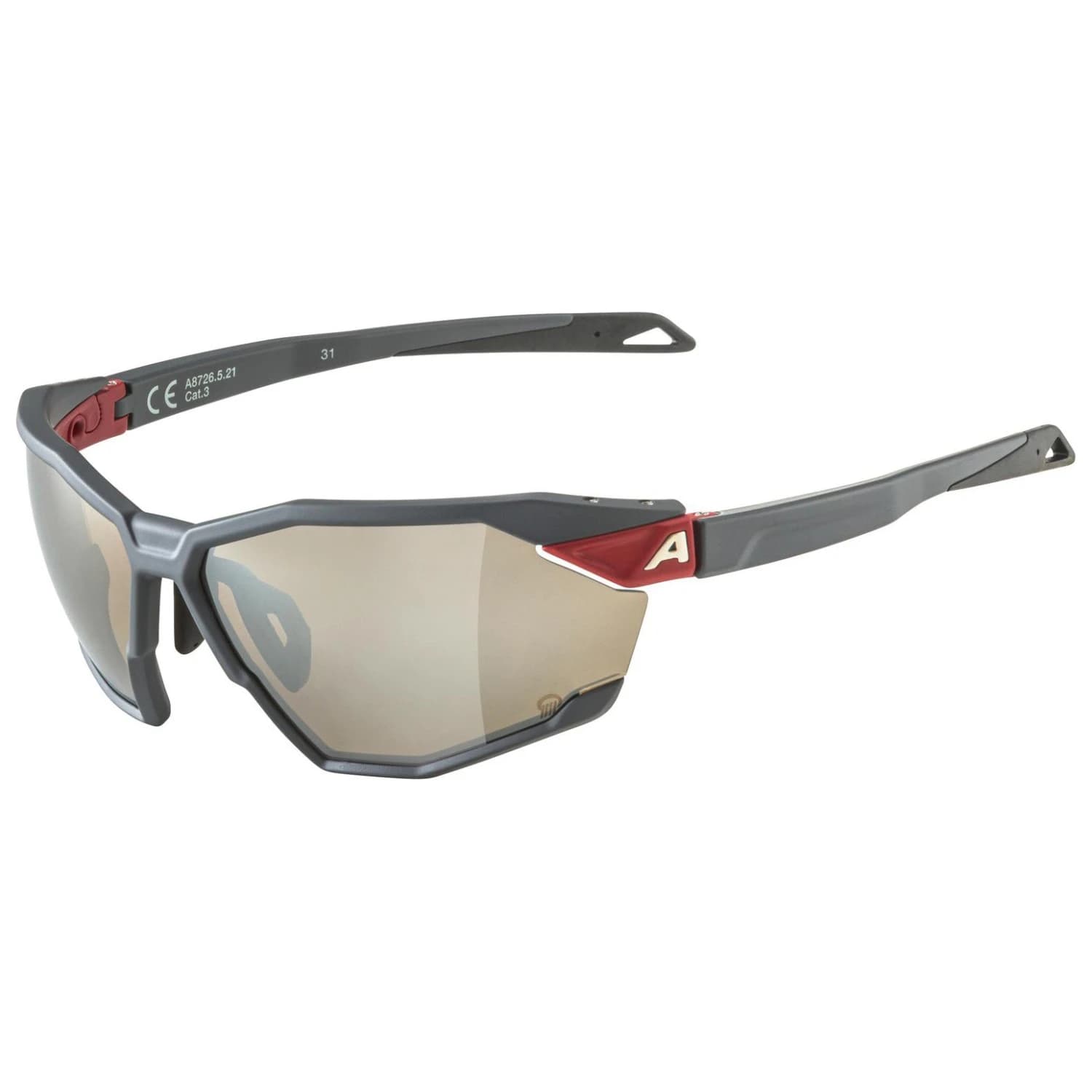 Слънчеви очила Alpina Twist Six Q Mirror S3 Cycling glasses - Midnight Grey Matt / Quattroflex Silver Mirror