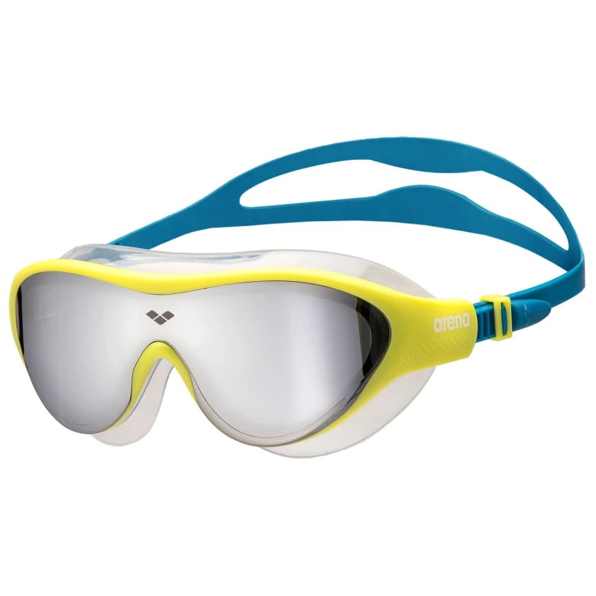 Детски плувни очила Arena Kid's The One Mask Mirror Swimming goggles - Silver / Soft Green / Blue Cosmo