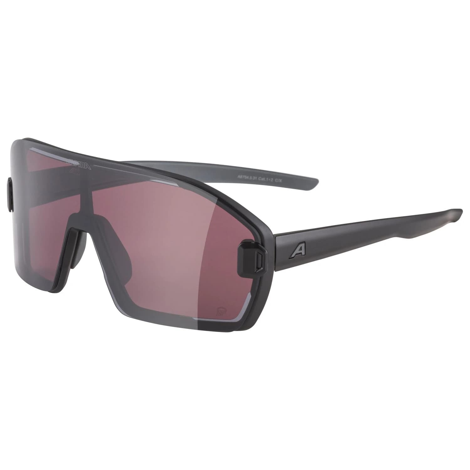 Слънчеви очила Alpina Bonfire Mag Q S1 + S3 Sunglasses - Black Matt / Quattroflex Pink