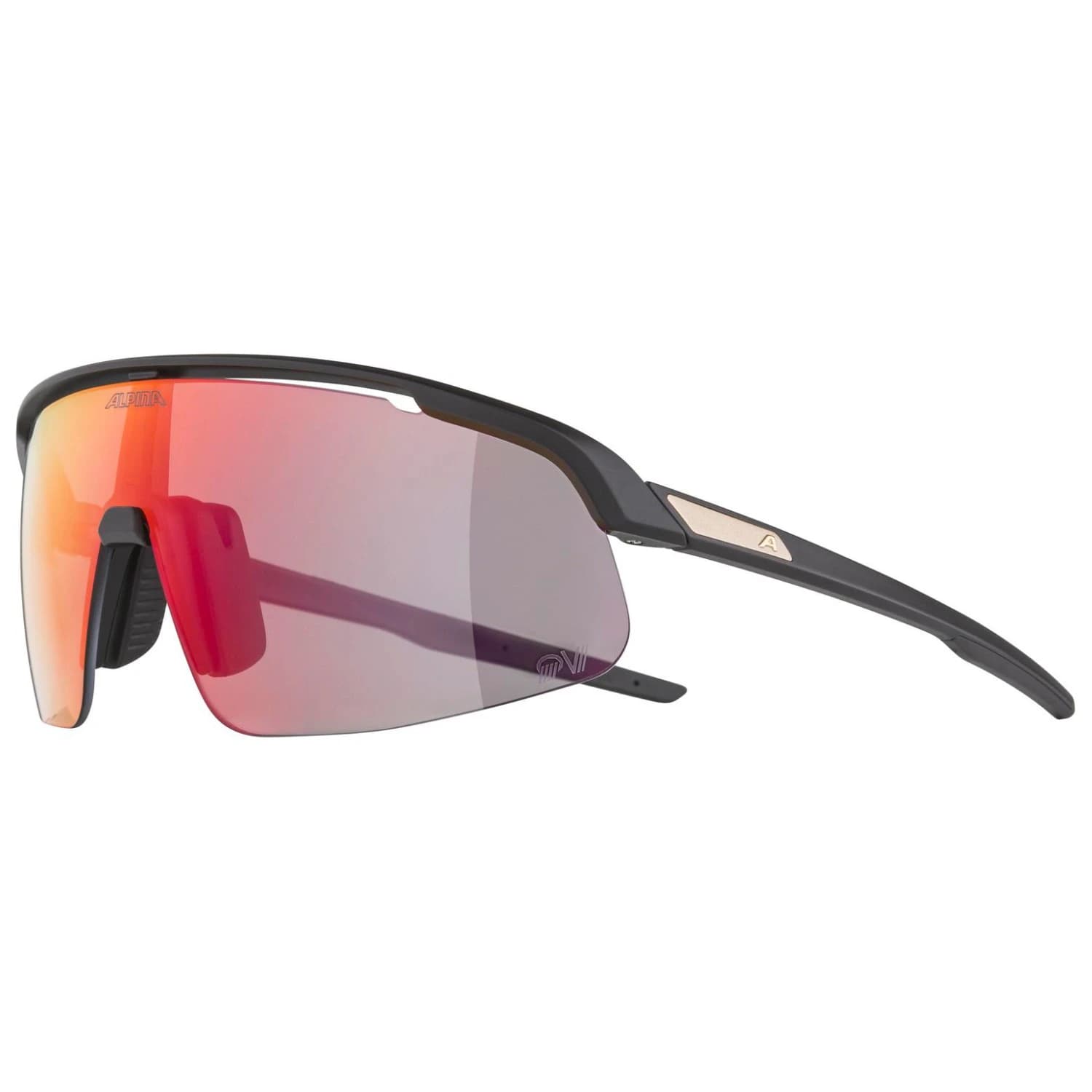 Слънчеви очила Alpina Turbo Pro S QV Mirror Photochromic S1-3 Cycling glasses - Black Matt / QV Rainbow Mirror