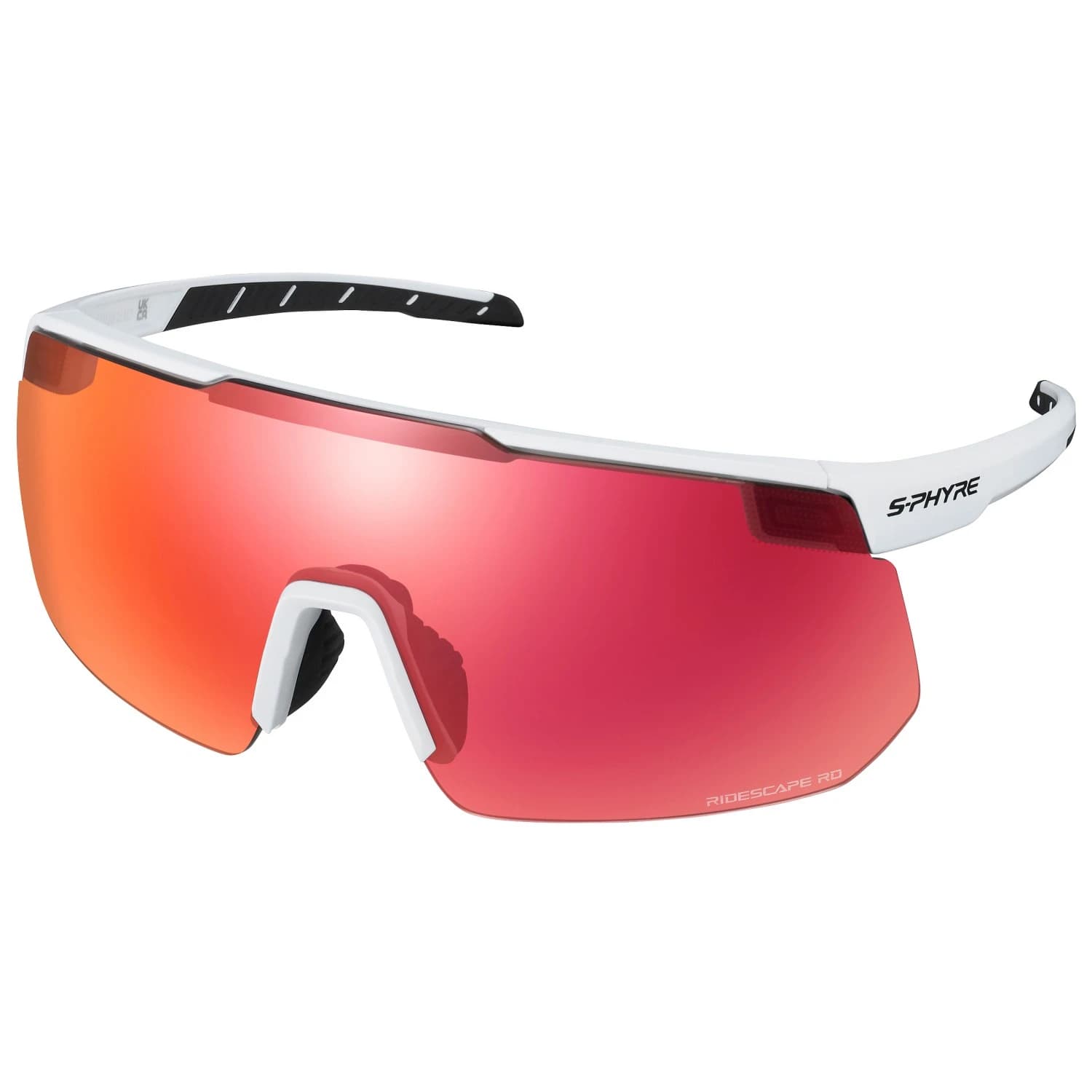 Очила за колоездене Shimano S-Phyre 2 Road S2 (VLT 21%) + S0 (VLT 82%) Cycling glasses - Matte Extra White / Ridescape Road