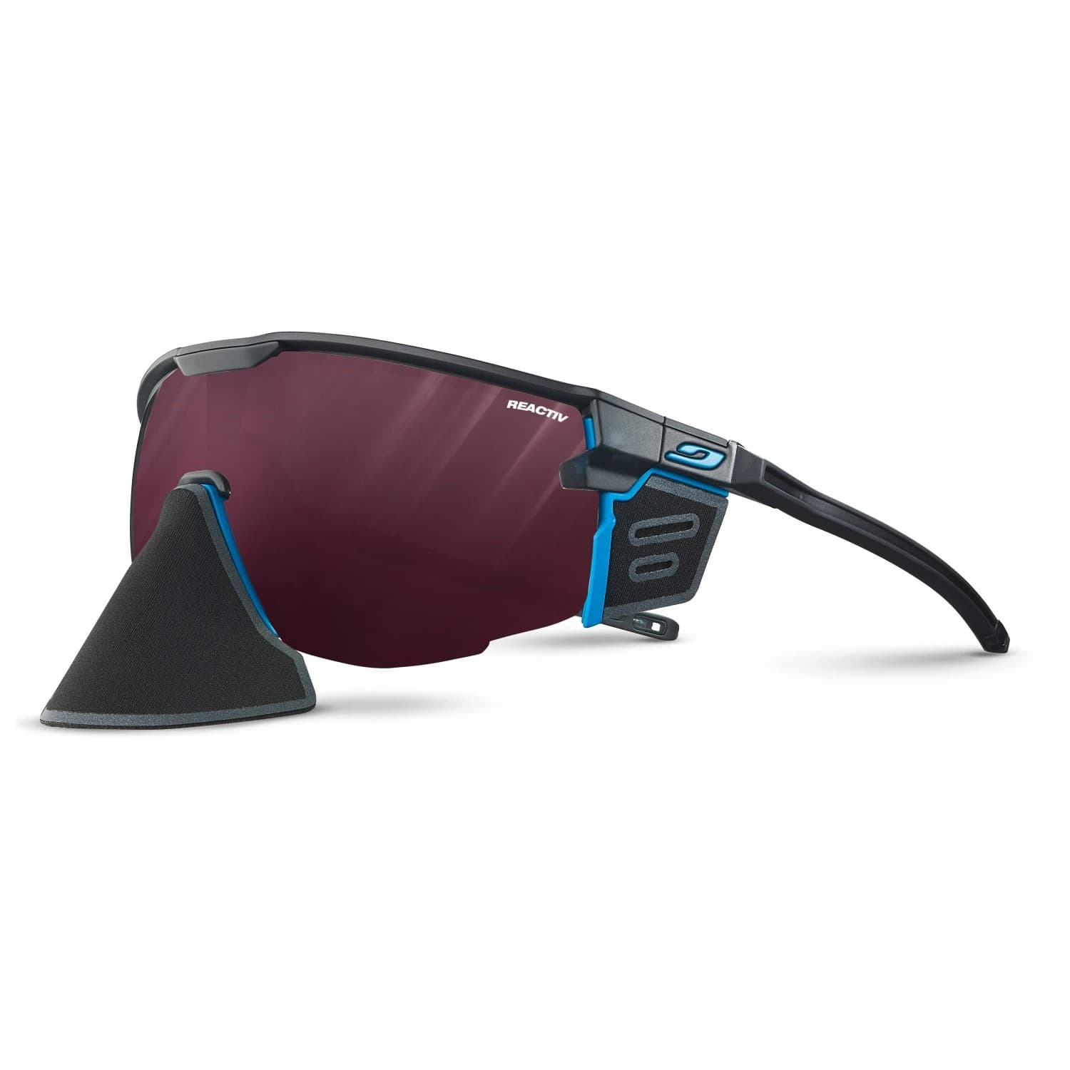 Алпийски очила Julbo Ultimate Cover Reactiv HC S0-4 (VLT 4-86%) Glacier glasses - Black / Blue / Transparent