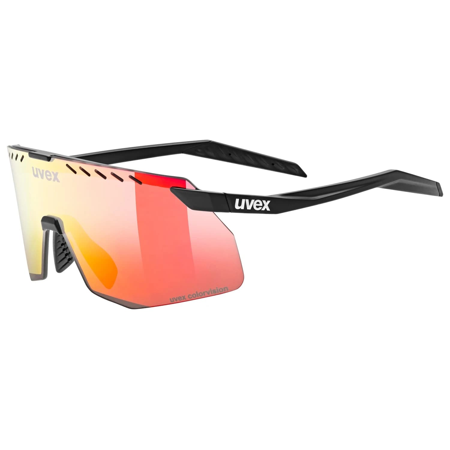 Очила за колоездене Uvex Pace Stage Small CV Cat. 2 (VLT 26%) Cycling glasses - Black Matt / Red Mirror