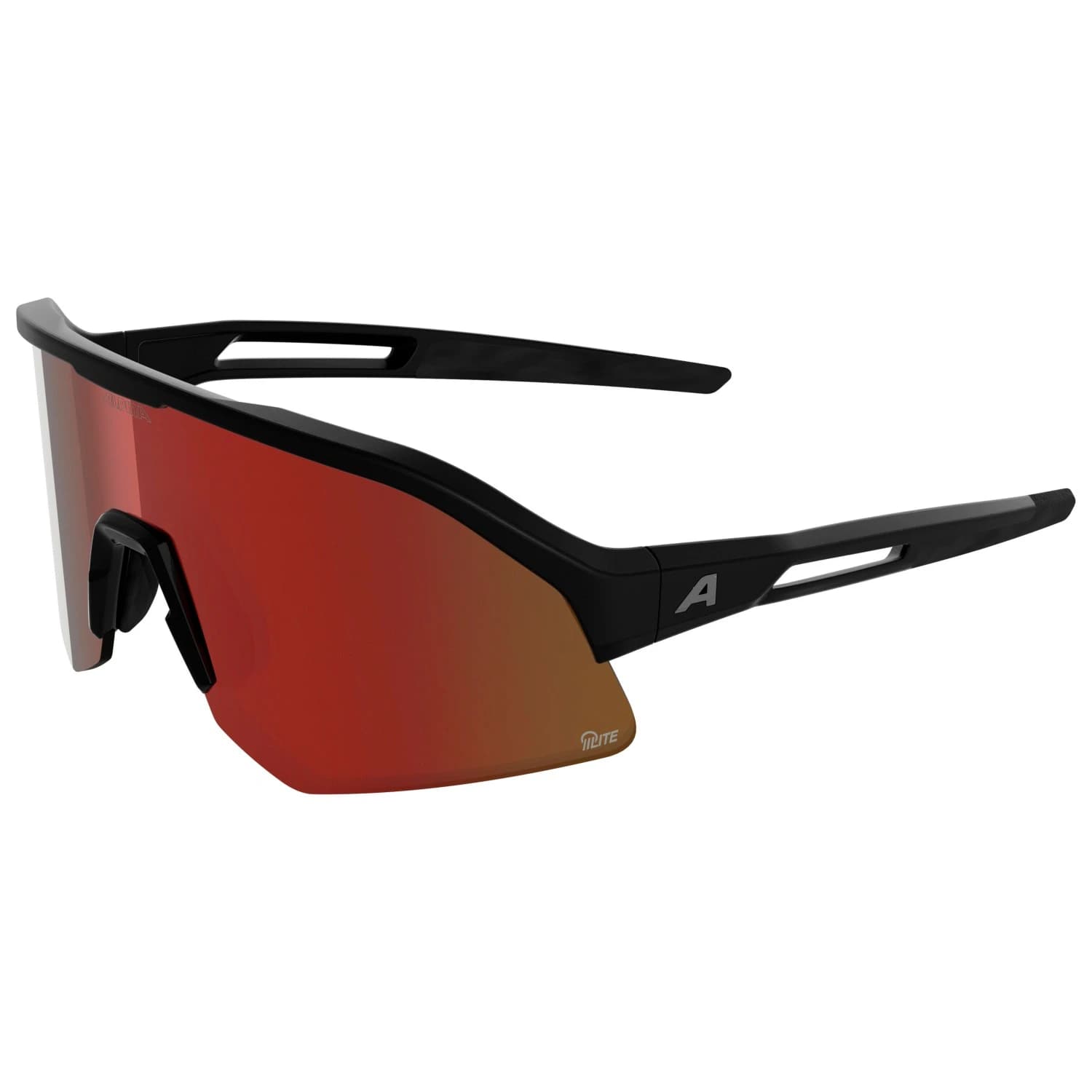 Очила за колоездене Alpina Sonic HR M Q-Lite Mirror S3 Cycling glasses - Black Matt / Q-Lite Red Mirror