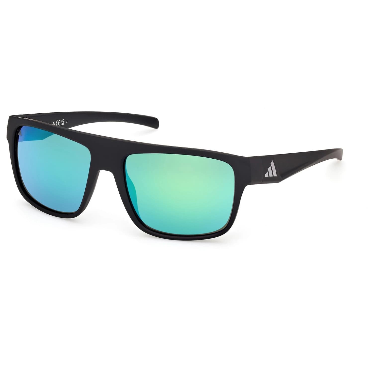 Мъжки слънчеви очила Adidas eyewear ES0003 Mirror S3 Sunglasses - Matte Black / Green Mirror