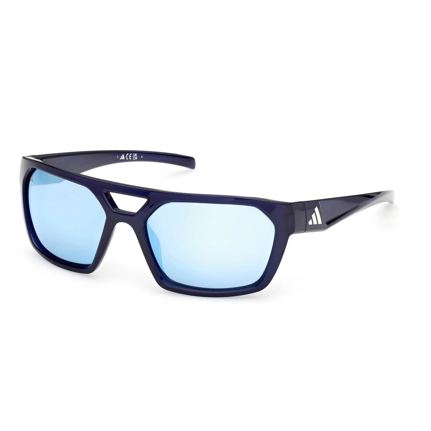 Мъжки слънчеви очила Adidas eyewear ES0004 Mirror S3 Sunglasses - Shiny Blue / Blue Mirror
