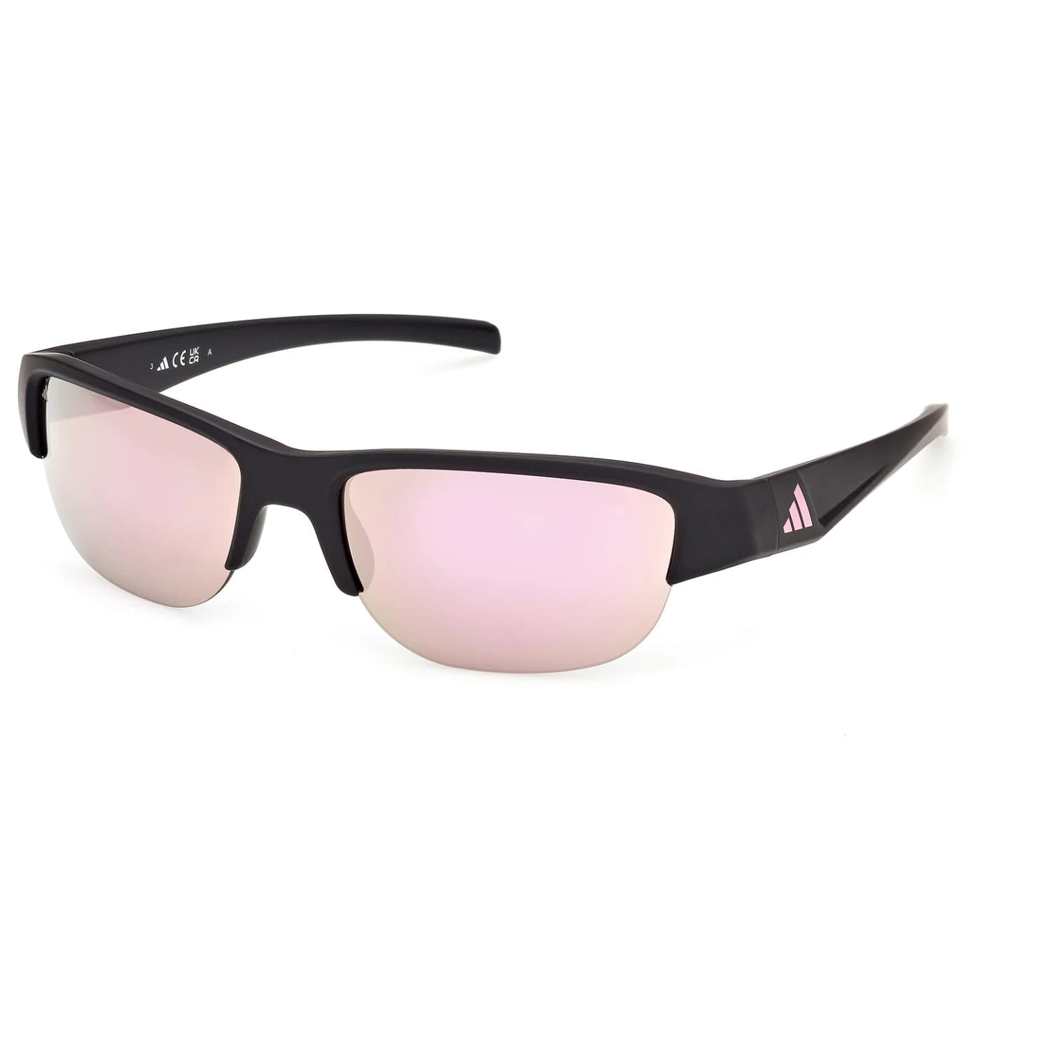 Мъжки очила за колоездене Adidas eyewear ES0006 Mirror S3 Cycling glasses - Matte Black / Violet Mirror