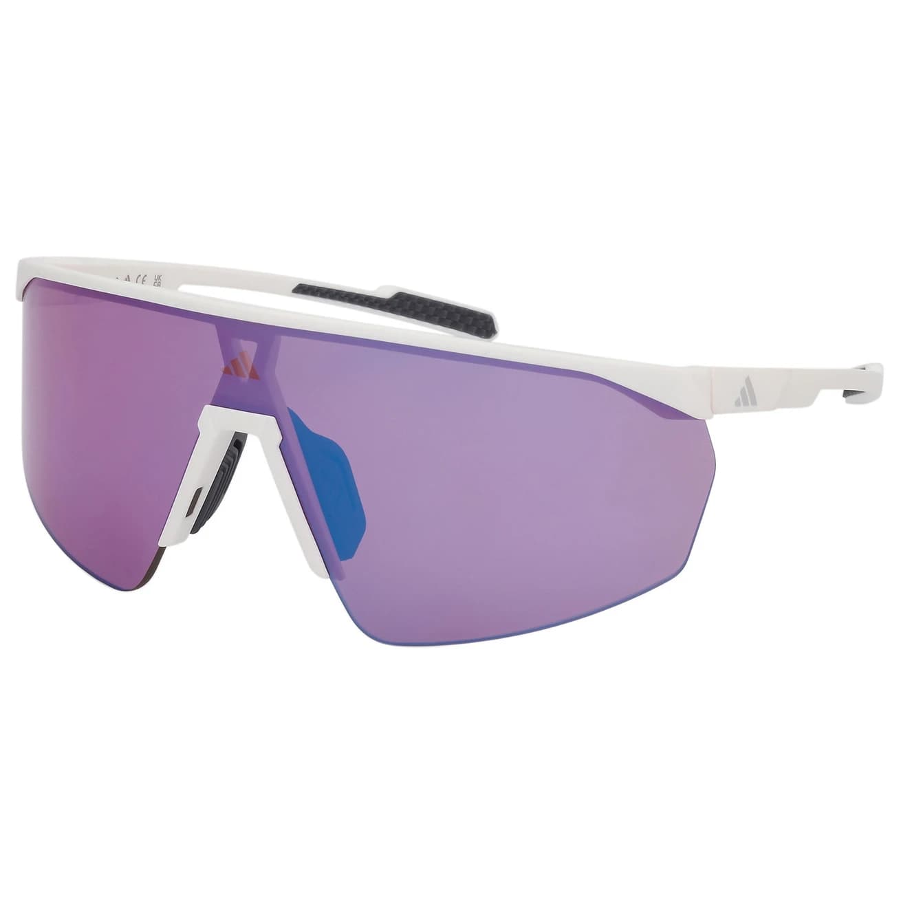 Мъжки очила Adidas eyewear SP0075 Mirror S3 Running glasses - White / Violet Mirror