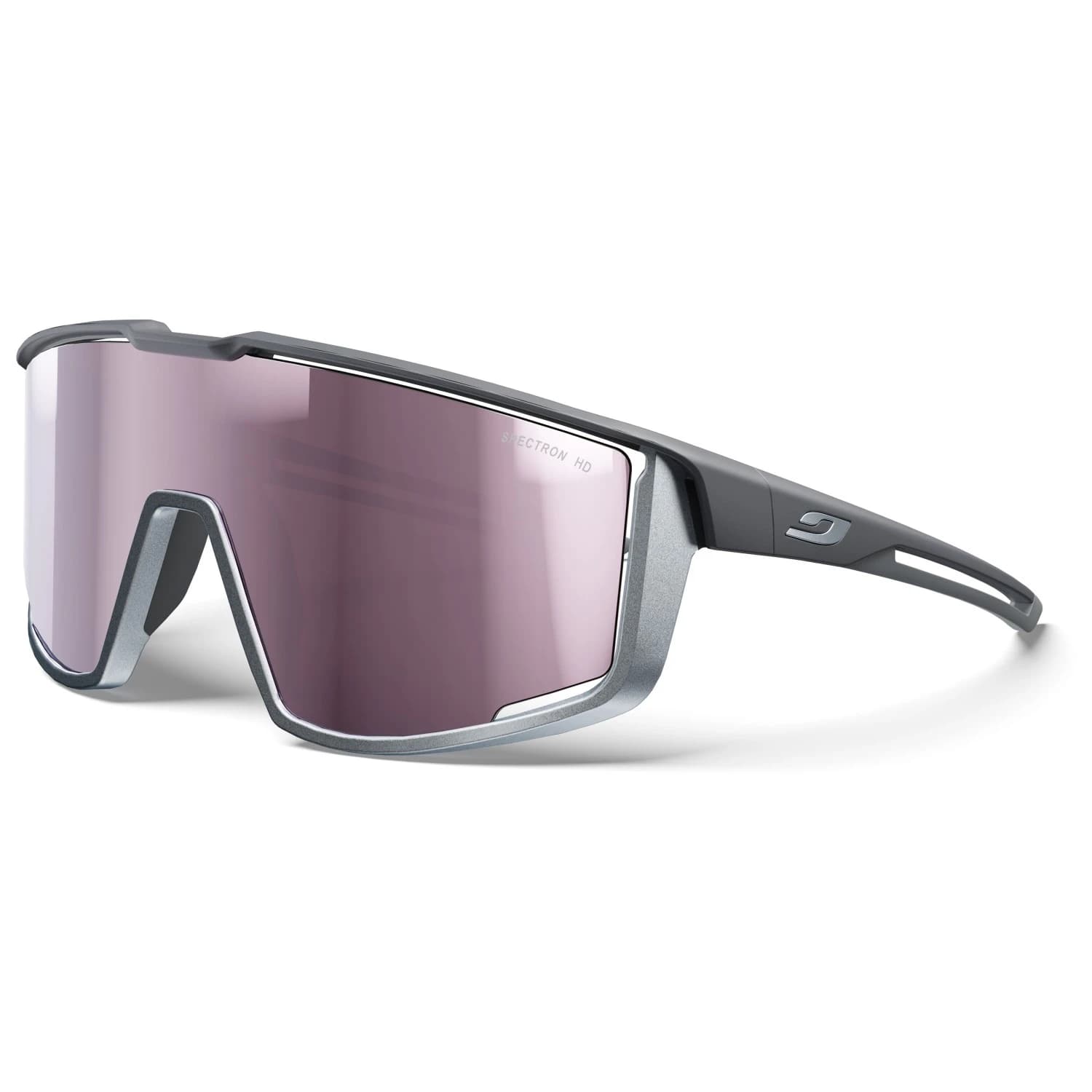 Очила за колоездене Julbo Fury Spectron HD S3 Cycling glasses - Dark Grey / ChromGrey / Vermilion / Silver Flash