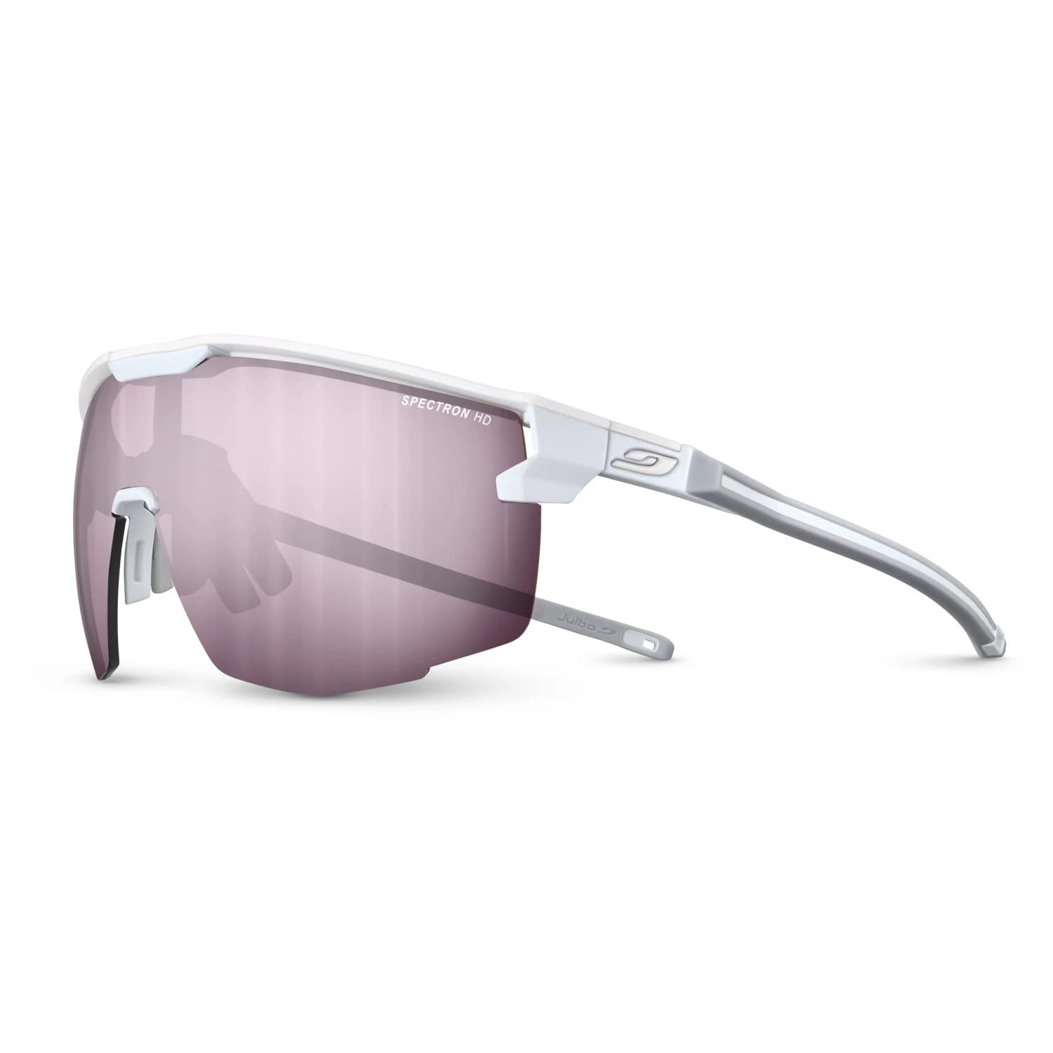 Очила за колоездене Julbo Ultimate Spectron HD S3 Cycling glasses - White / Light Grey / Vermilion / Silver Flash