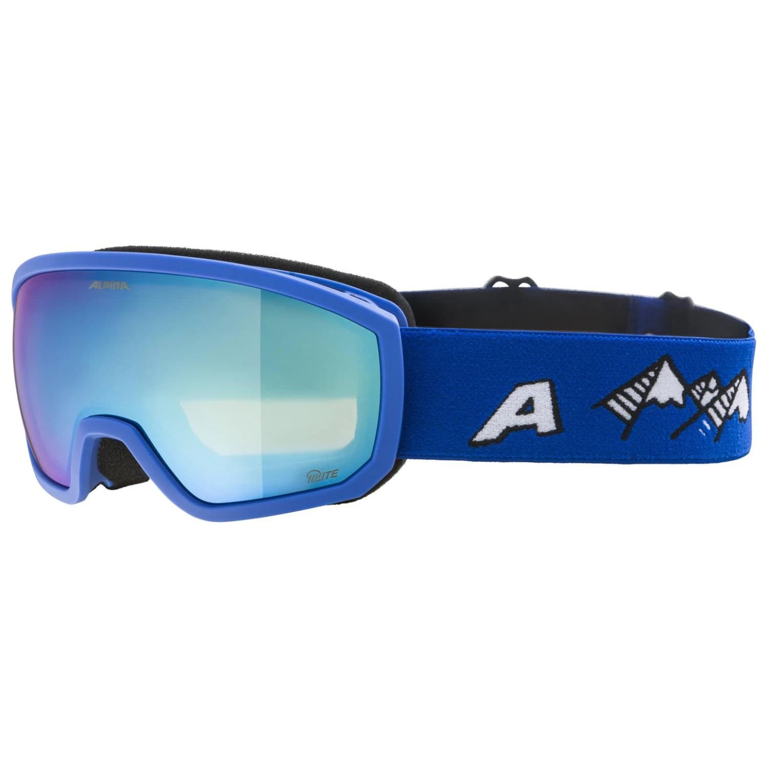 Детски слънчеви очила Alpina Kid's Scarabeo Q-Lite S2 Ski goggles - Blue Matt / Blue