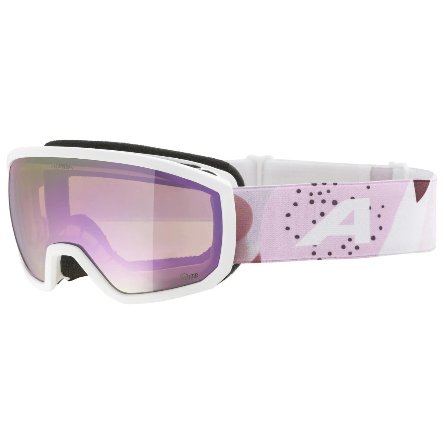 Детски слънчеви очила Alpina Kid's Scarabeo Q-Lite S2 Ski goggles - White / Rose Matt / Rose