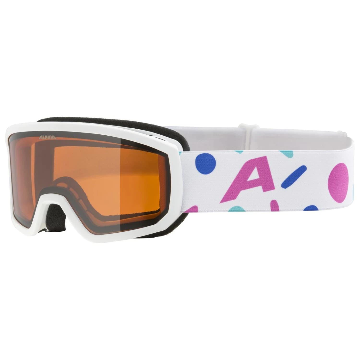 Детски слънчеви очила Alpina Kid's Scarabeo S2 Ski goggles - White / Rose / Orange