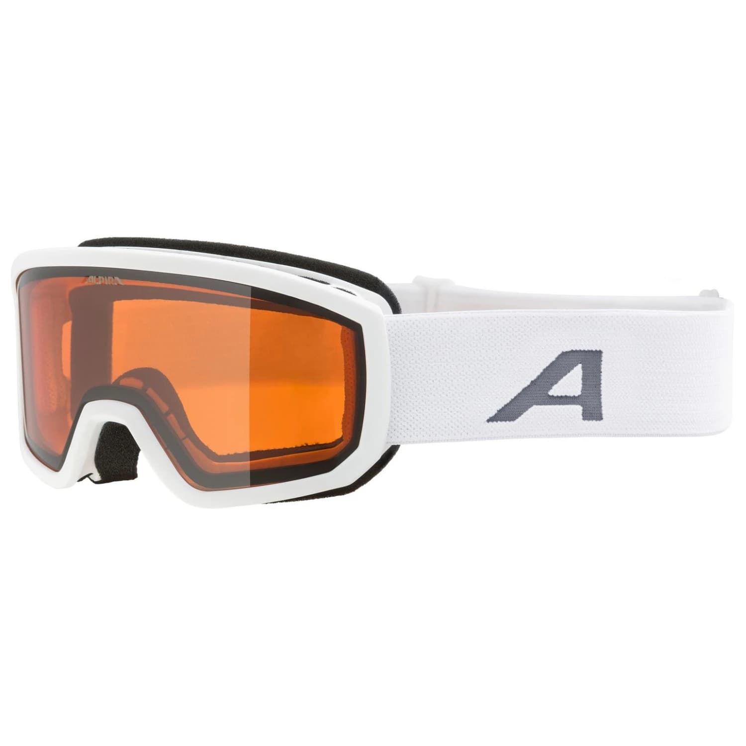 Детски слънчеви очила Alpina Kid's Scarabeo S2 Ski goggles - White Matt / Orange