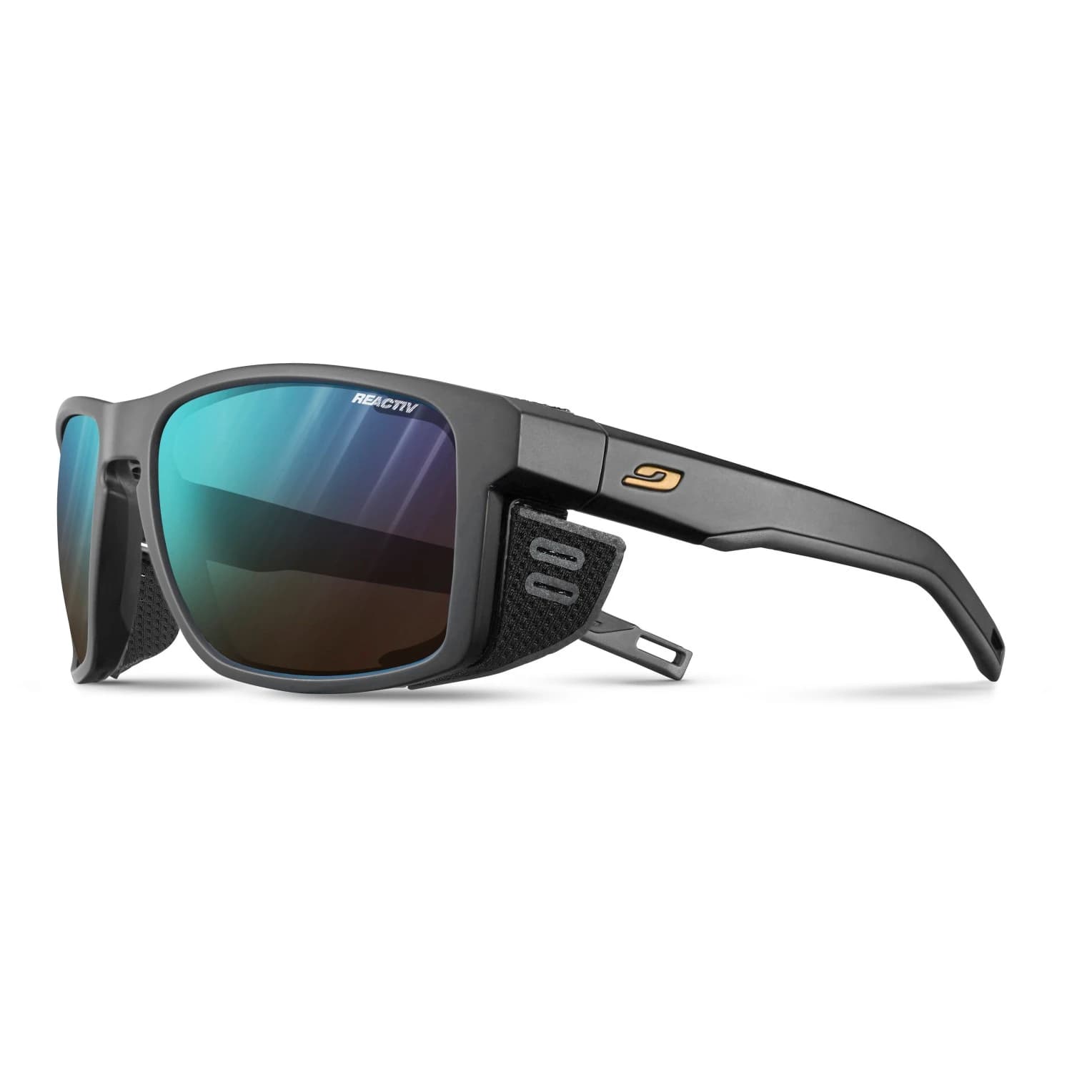 Алпийски очила Julbo Shield Reactiv Photochromic S2-4 Glacier glasses - Black / Black / Brown