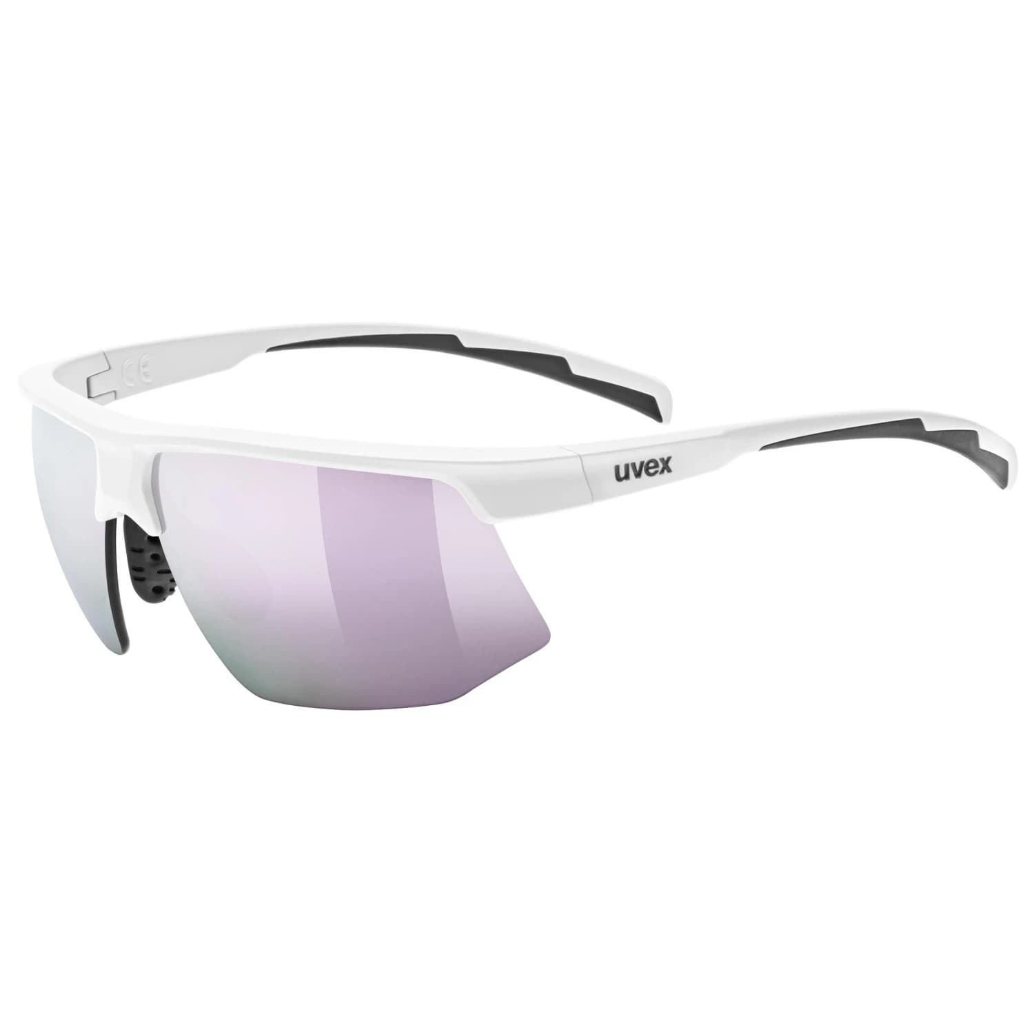 Очила за колоездене Uvex Aerios Mirror S3 Cycling glasses - White Matt / Rose Mirror