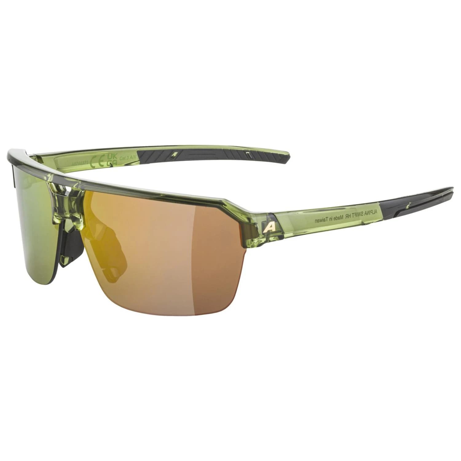 Слънчеви очила Alpina Swift HR Mirror S2 Sunglasses - Green Transparent Gloss / Gold Mirror