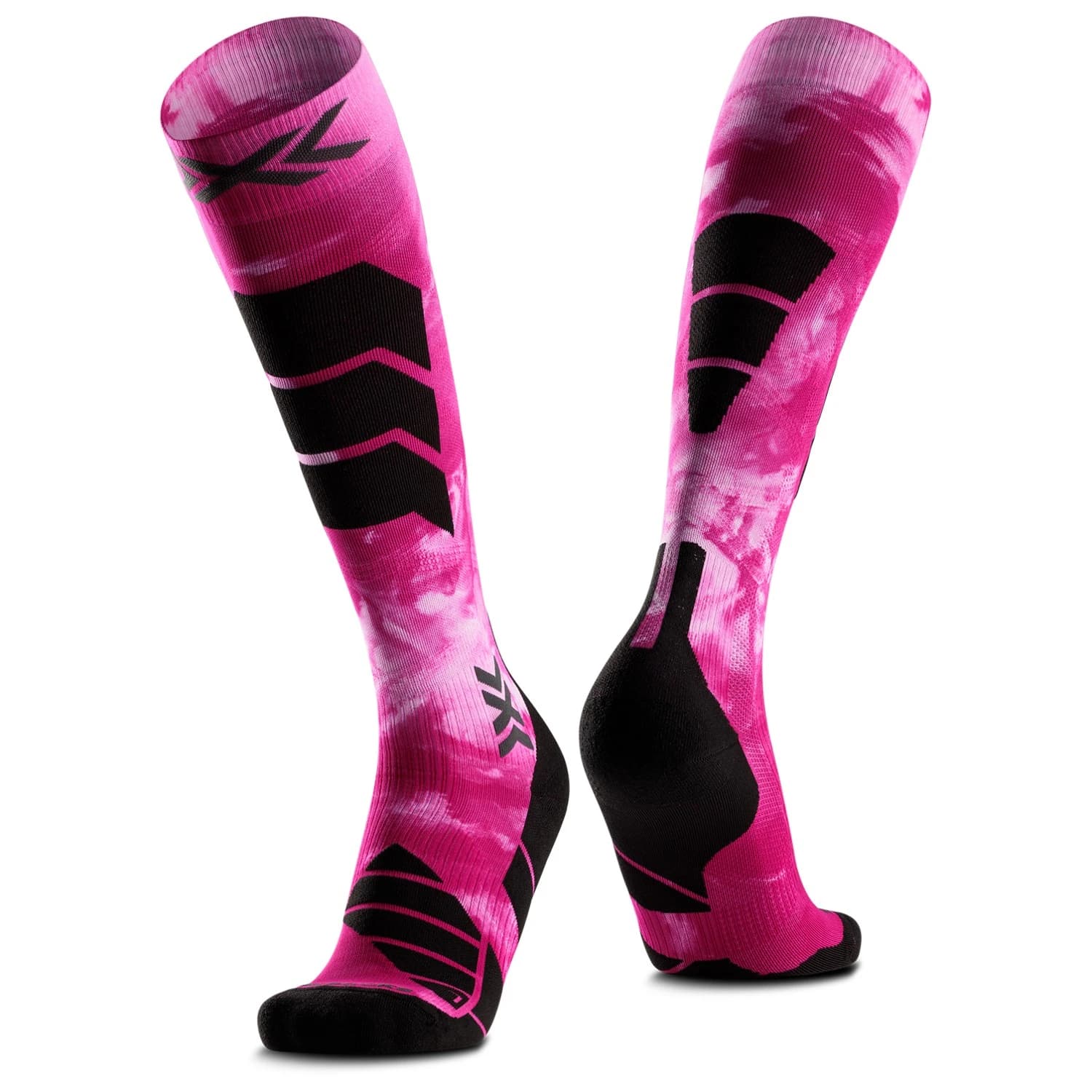 Ски чорапи X-Socks Ski Expert Wild OTC Ski socks - Tiedye X Black / Fluo Pink