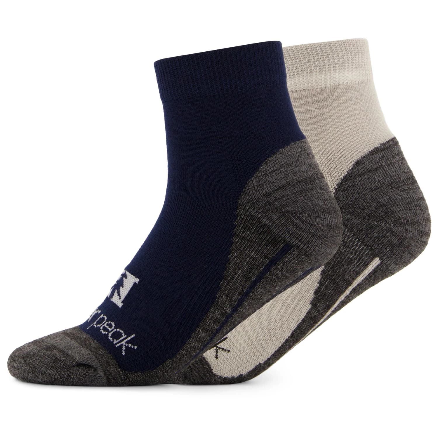 Спортни чорапи Heber Peak EvergreenHe. Hiking Quarter Socks 2-Pack Sports socks - Dark Blue / Grey