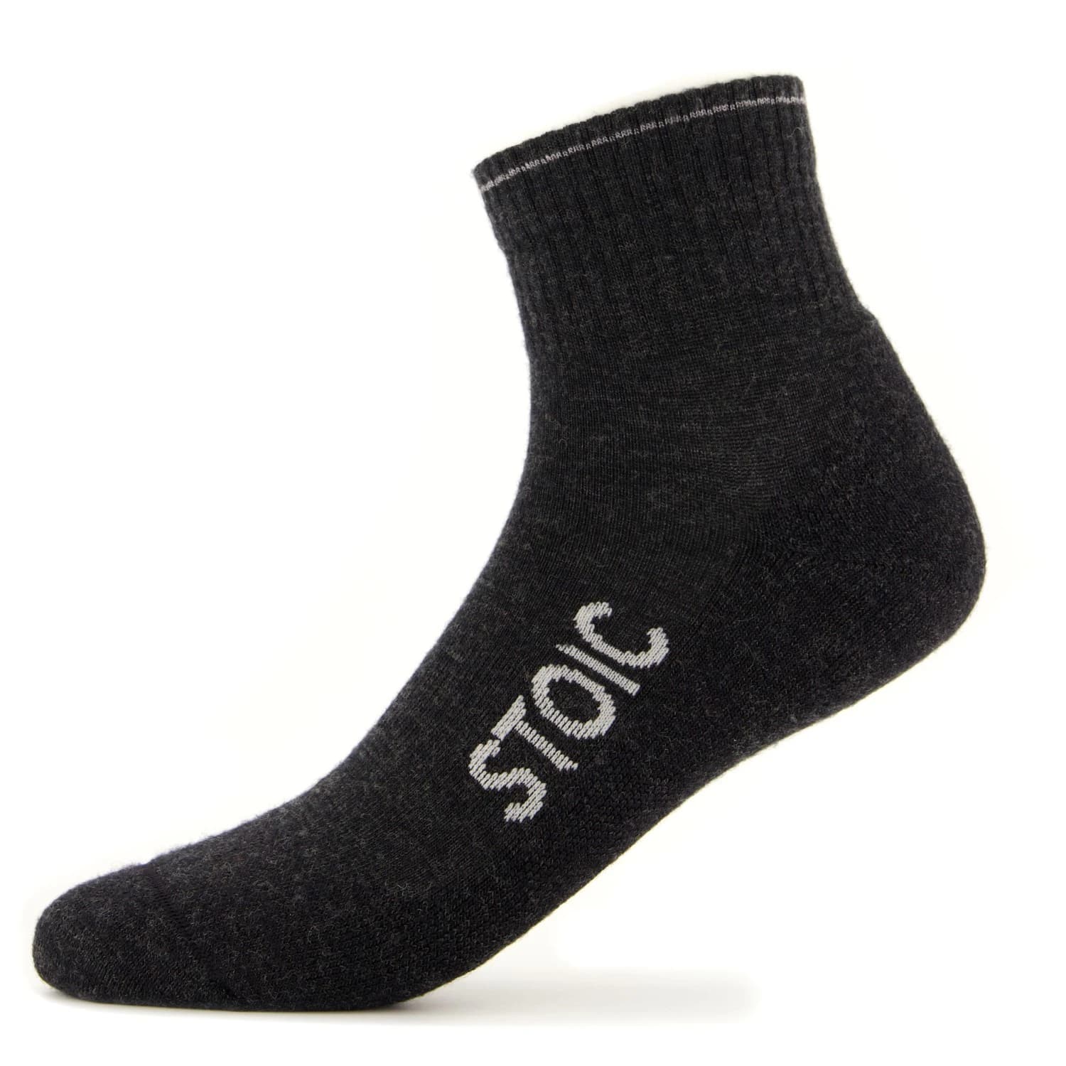 Мериносови чорапи Stoic Wool Silk Hiking Quarter Socks Merino socks - Dark Grey