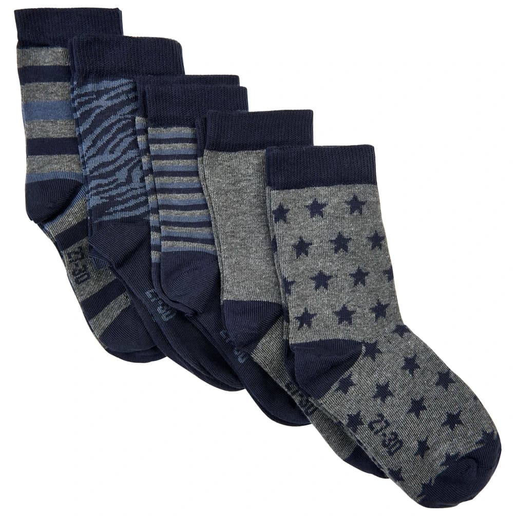 Детски спортни чорапи Minymo Kid's Sock with Pattern 5-Pack Sports socks - Hell Grau Melange