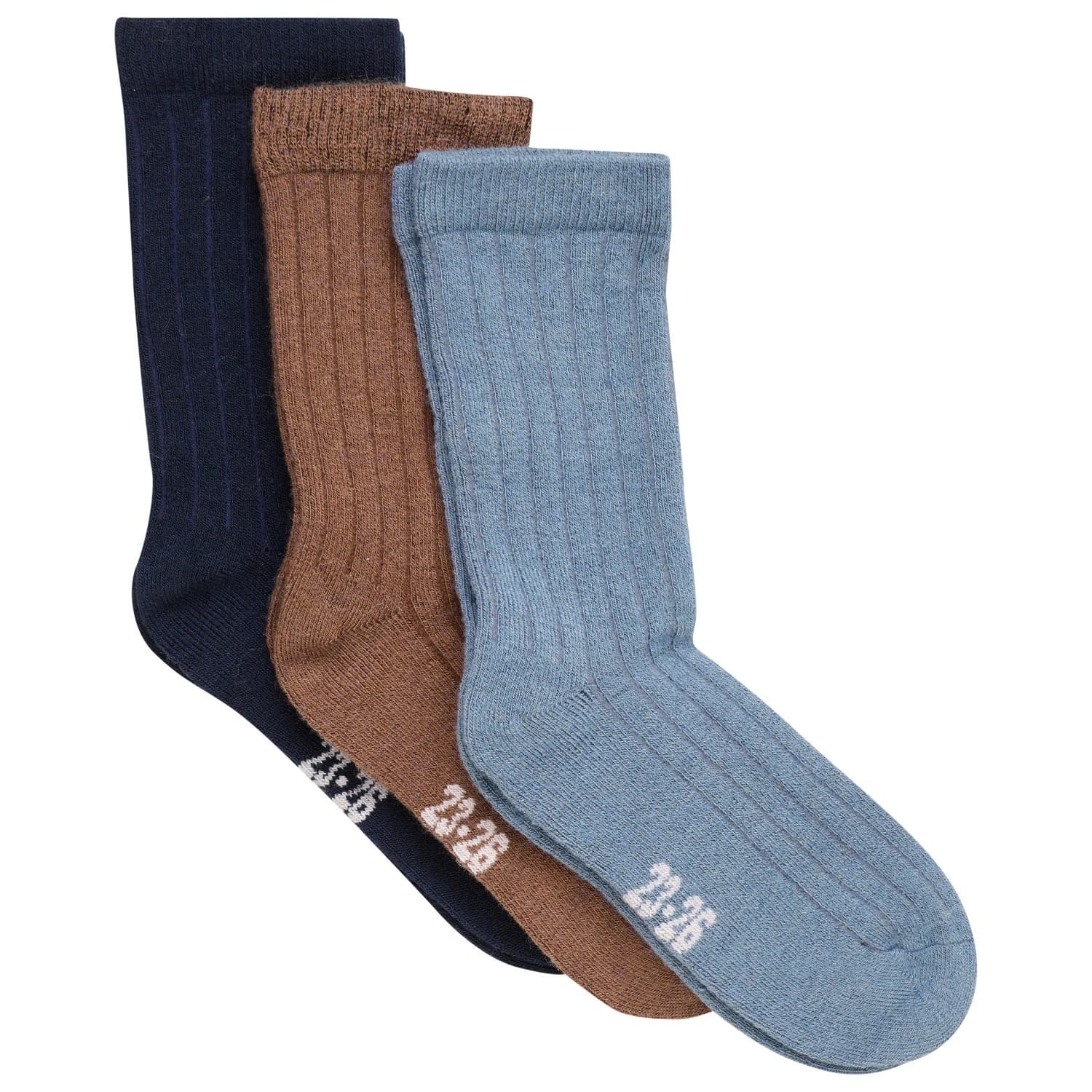 Детски спортни чорапи Minymo Kid's Wool Socks Rib 3-Pack Sports socks - Dark Navy